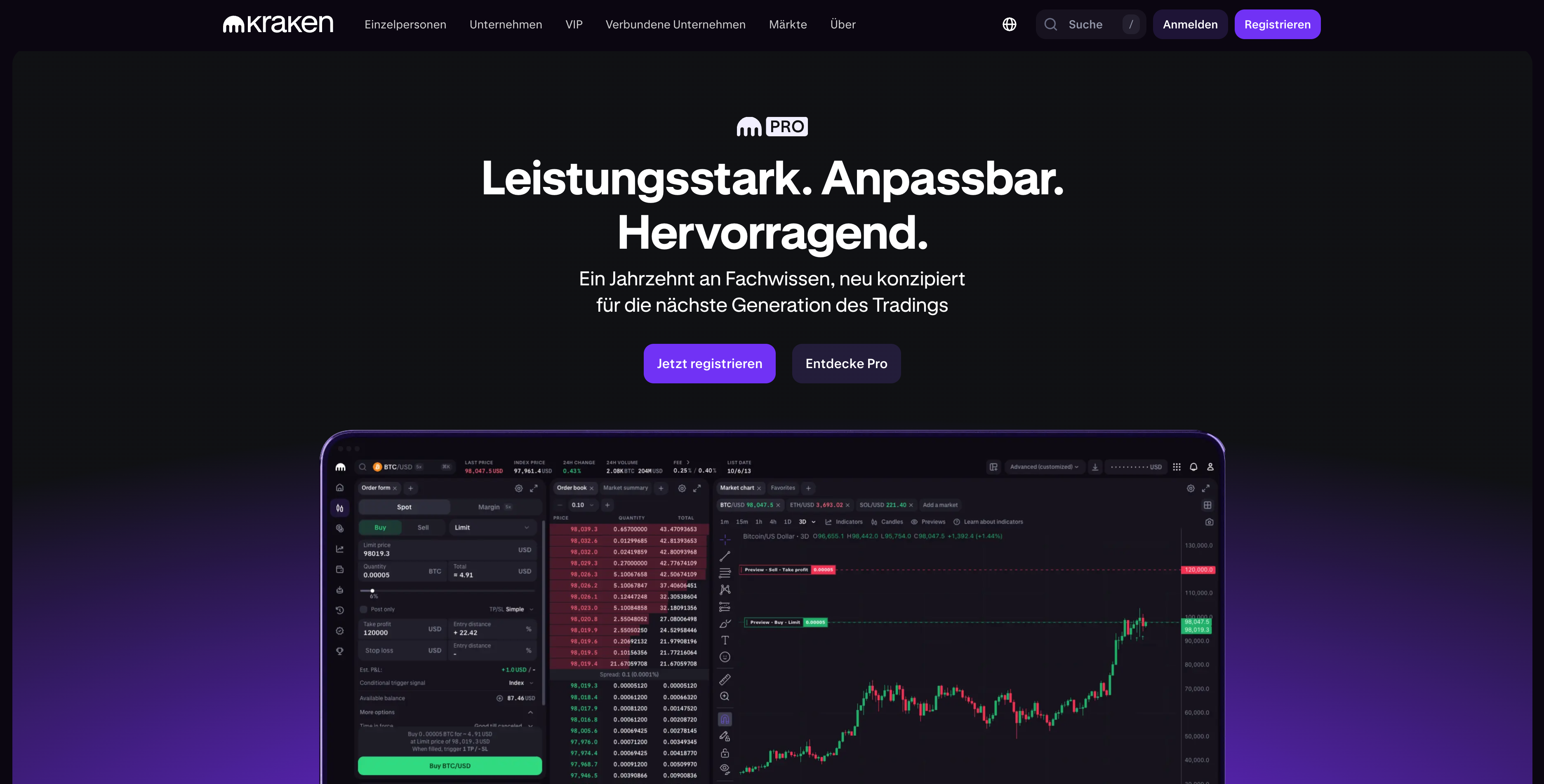 Kraken Pro Website