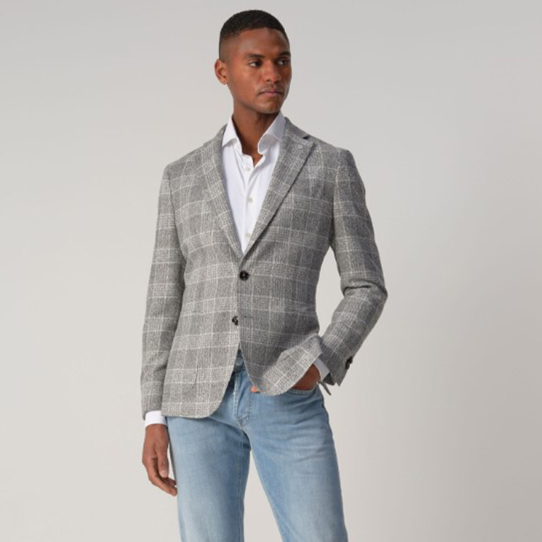 dutch dandies model met colbert en jeans