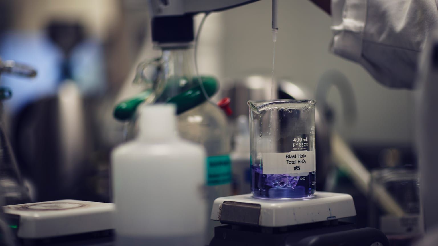 Pre-drill testing at the U.S. Borax Quality Lab