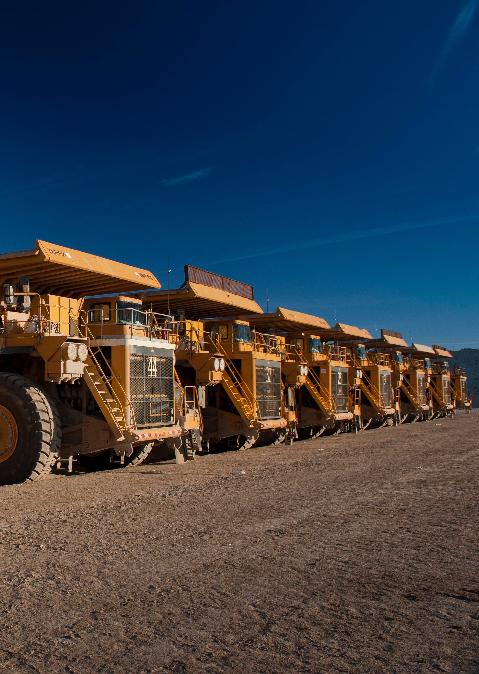 Modern haul trucks at Boron Operations