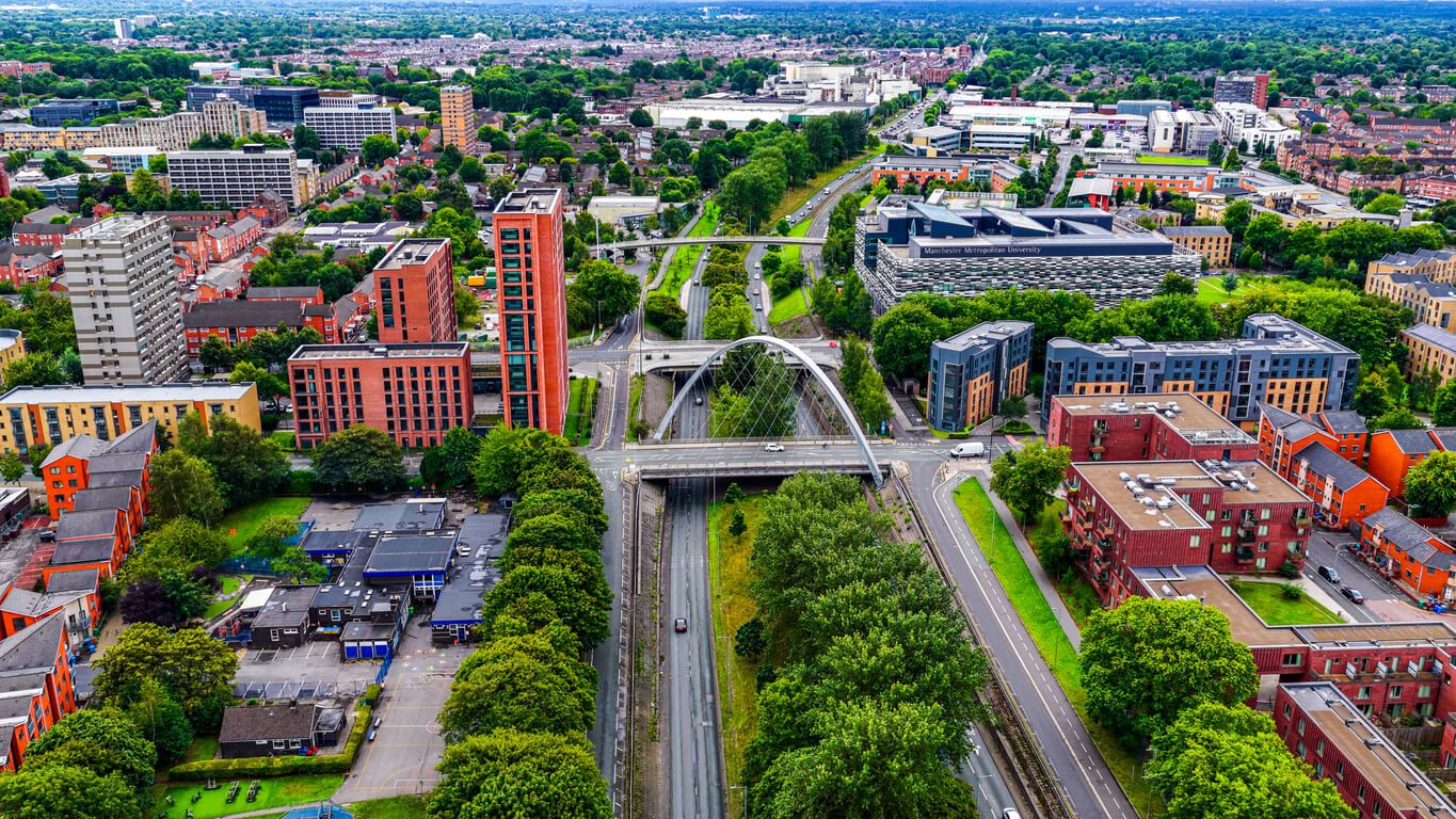 A birdseye view of Manchester