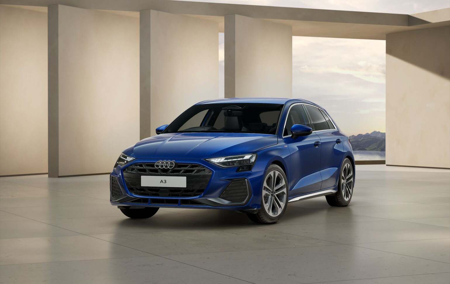 Audi A3 finished in Sepang blue