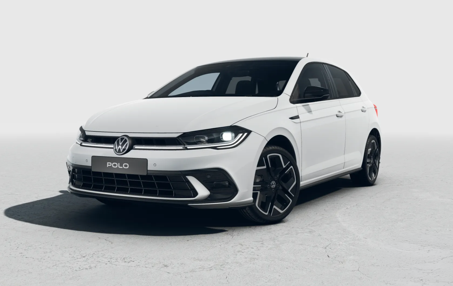 VW Polo in Pure White Black