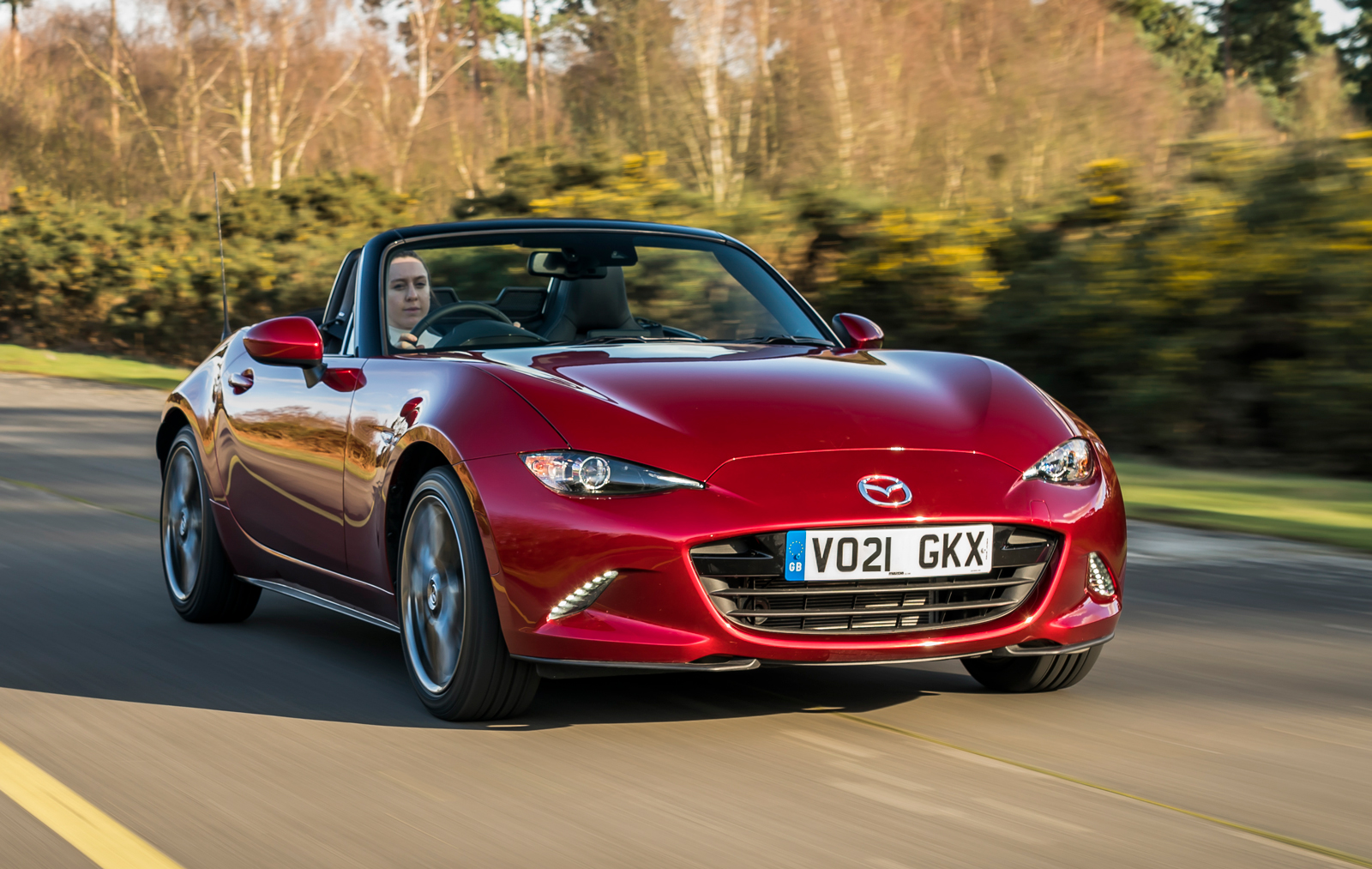 A red Mazda MX-5