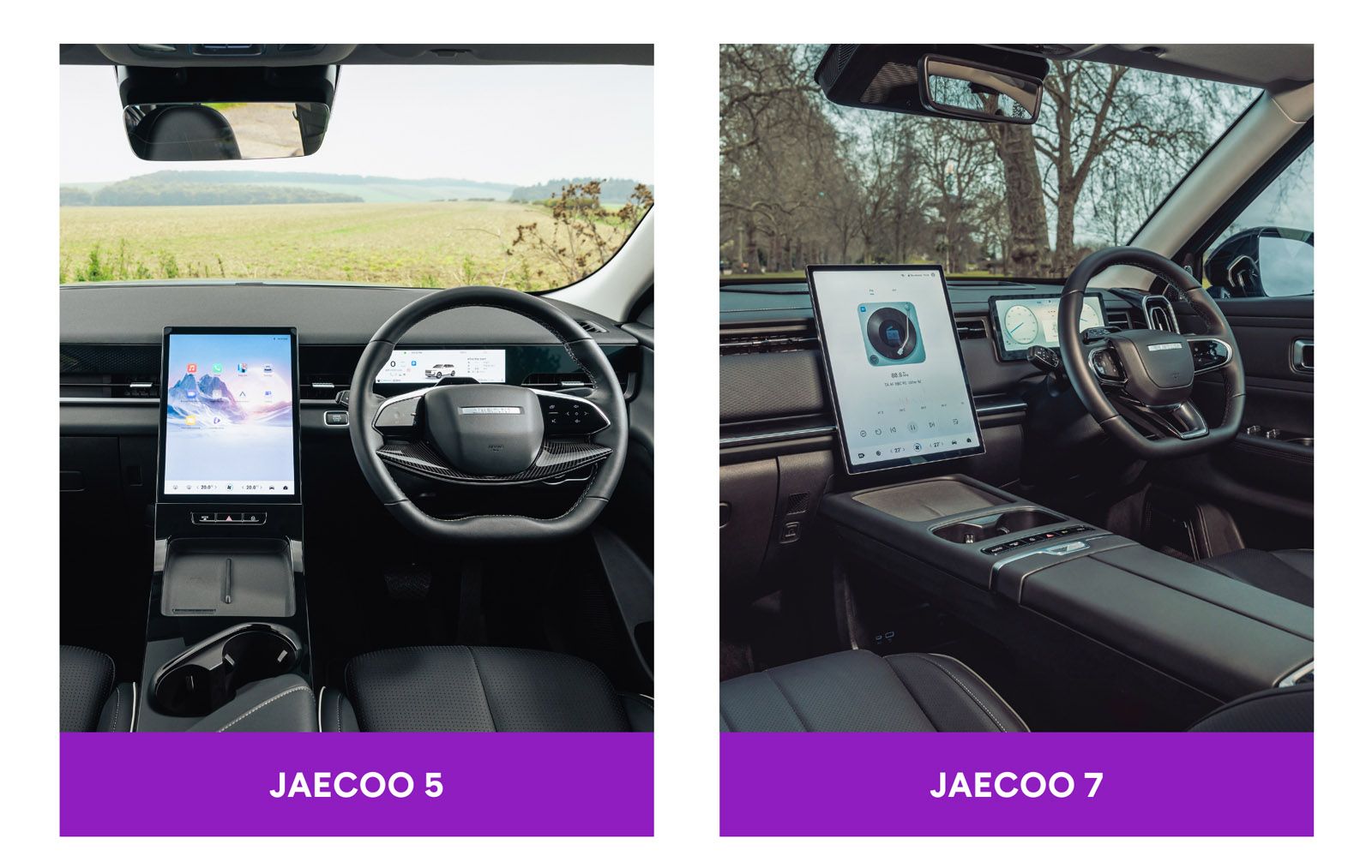 JAECOO 5 vs. JAECOO 7 interiors