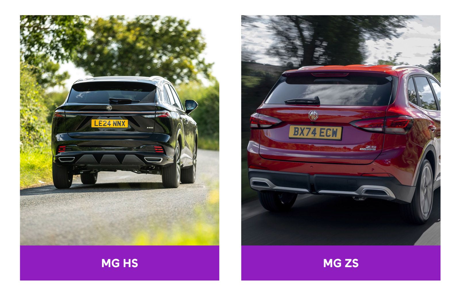 MG HS vs. ZS driving