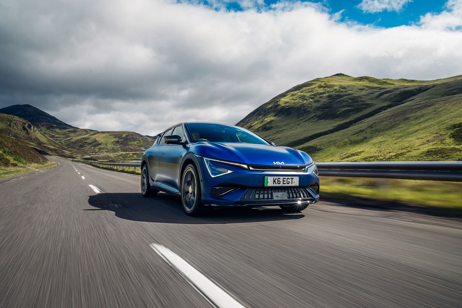Kia EV6 GT driving on a road