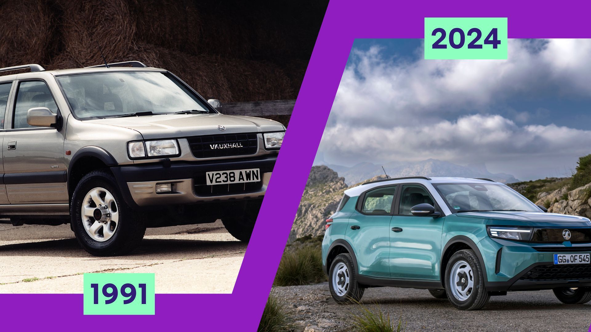 Side-by-side image of original and revived Vauxhall Frontera