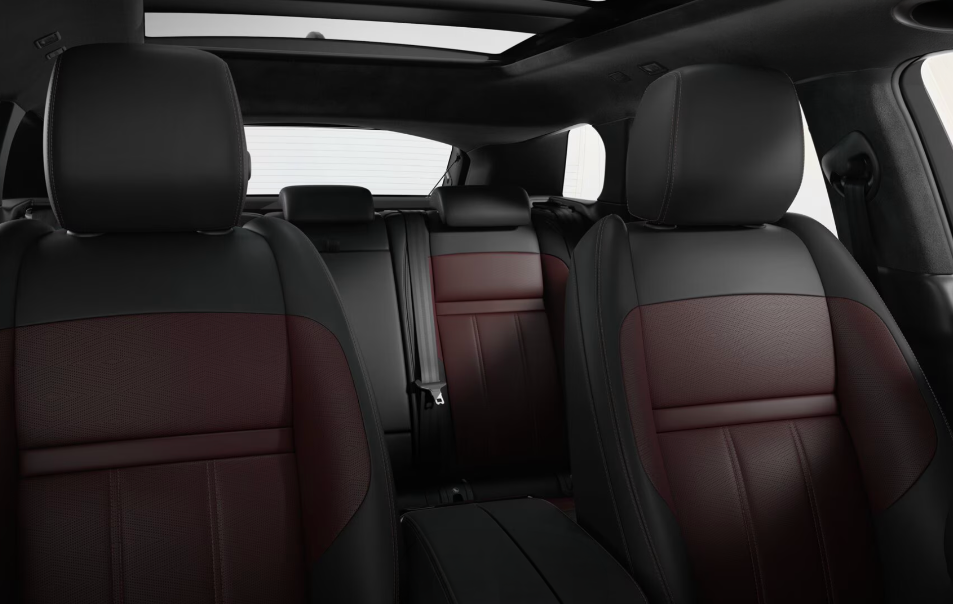 Range Rover Evoque with Deep Garnet/Ebony interior with extended Windsor leather and contrast stitching