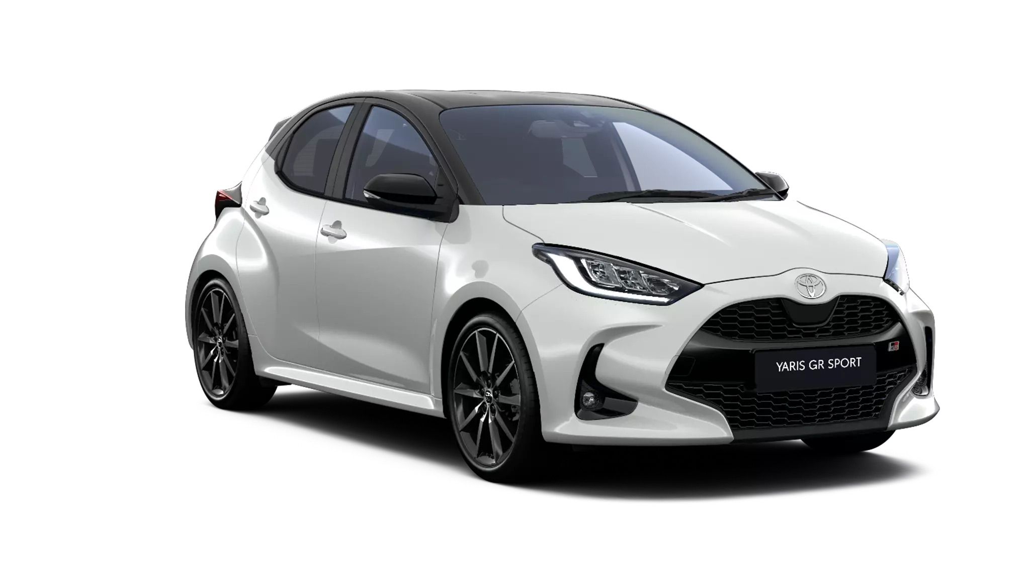 Toyota Yaris GR Sport in Platinum White Pearl Bi-tone