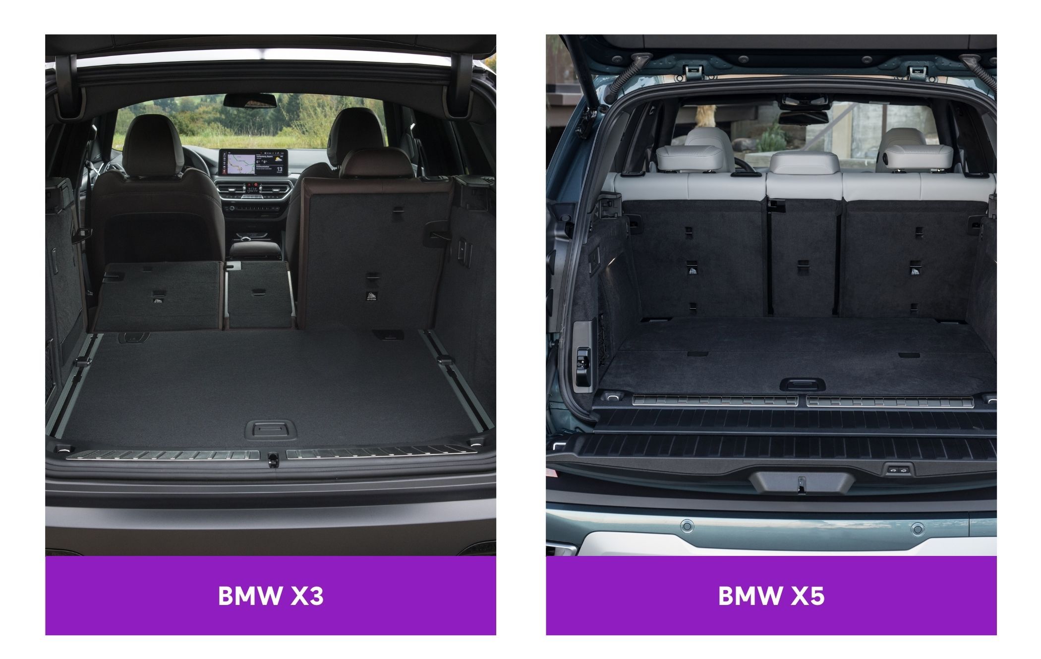 A comparison of the boot space in the BMW X3 and X5 models