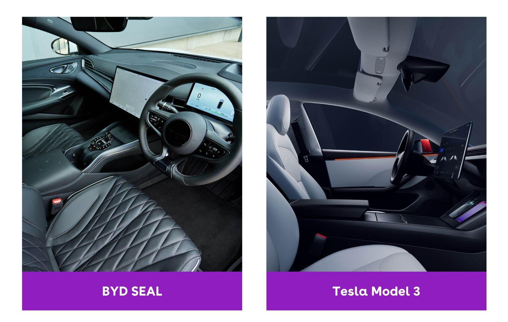 BYD SEAL vs. Tesla Model 3
