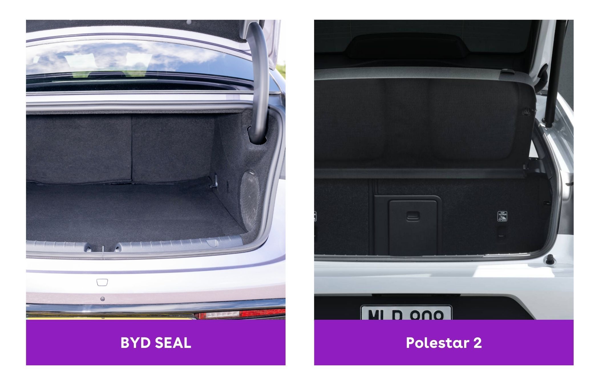 A comparison of the BYD Seal vs. Polestar 2 practicality