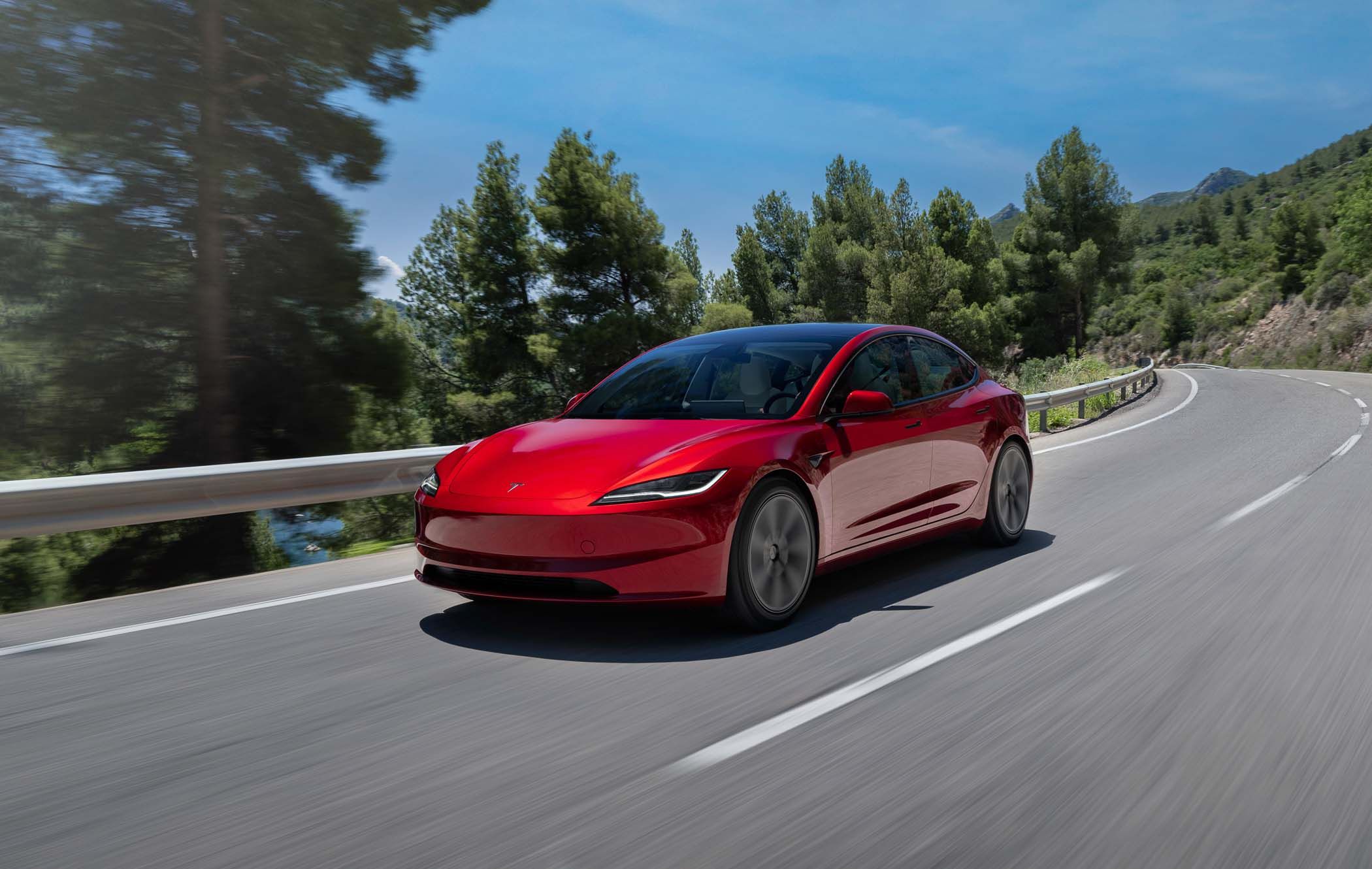 Tesla Model 3 front three quarters