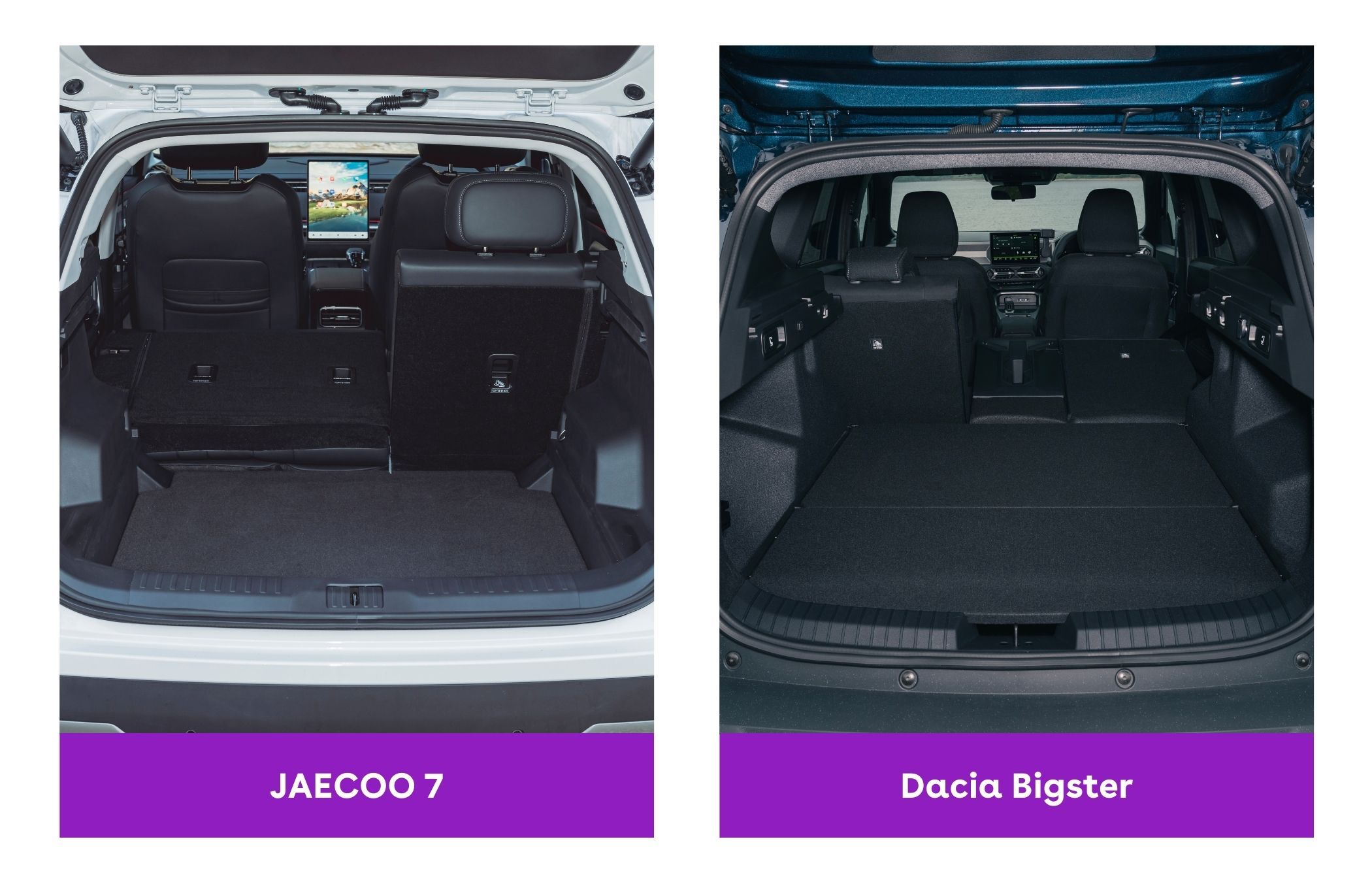 Side-by-side comparison of JACEOO 7 and Dacia Bigster