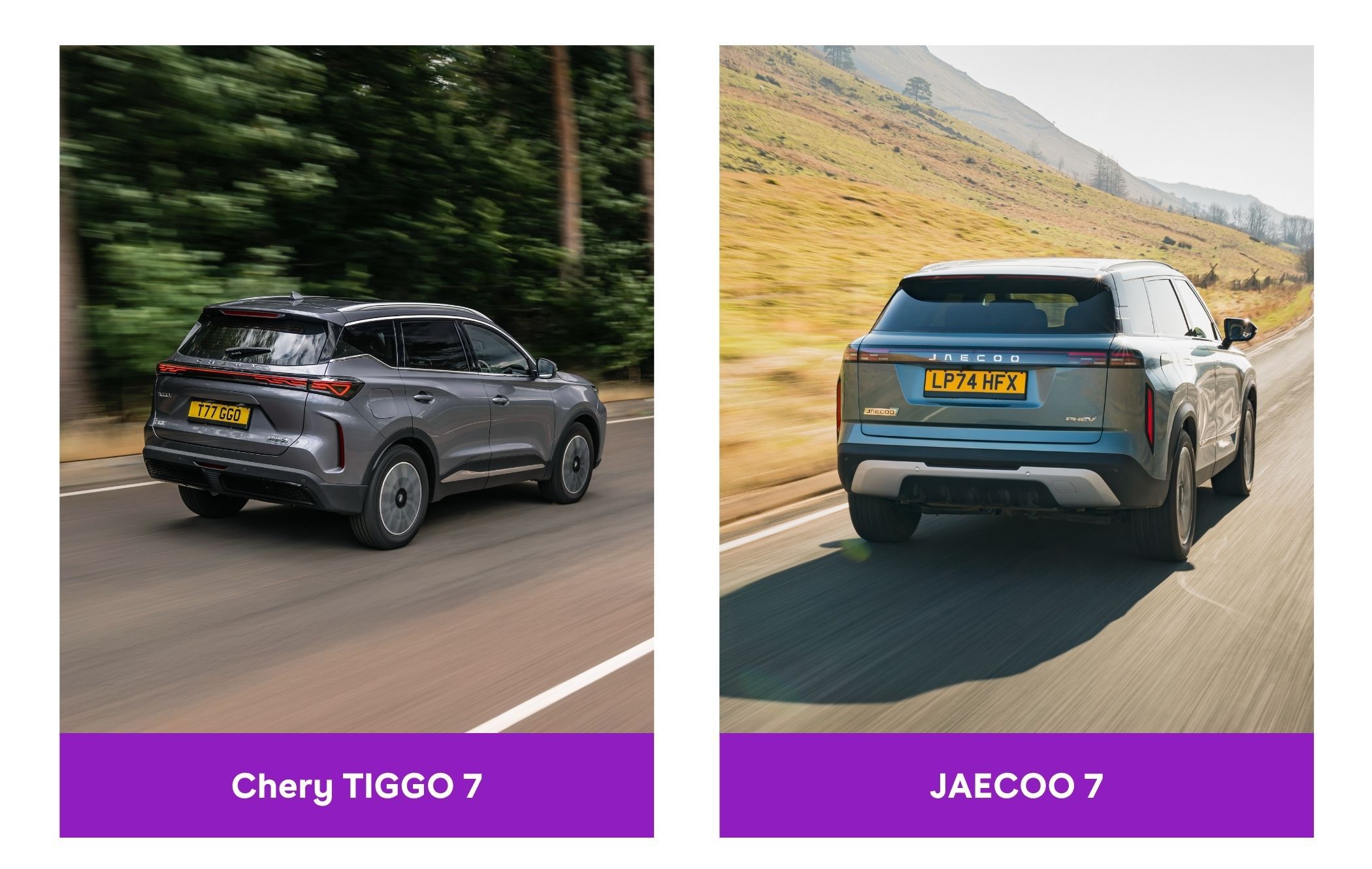 A comparison of the TIGGO 7 and JAECOO 7 driving