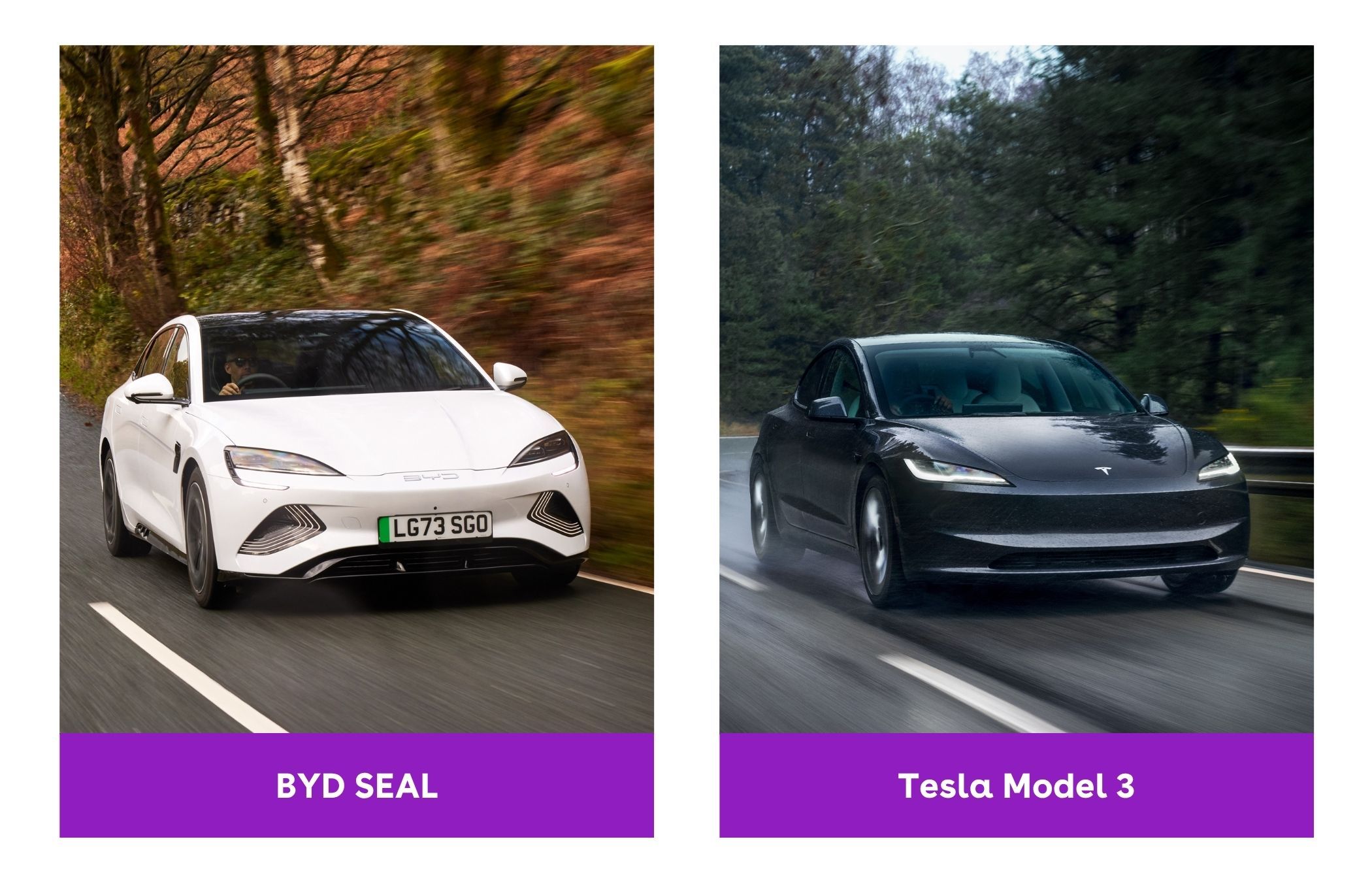 BYD SEAL vs. Tesla Model 3