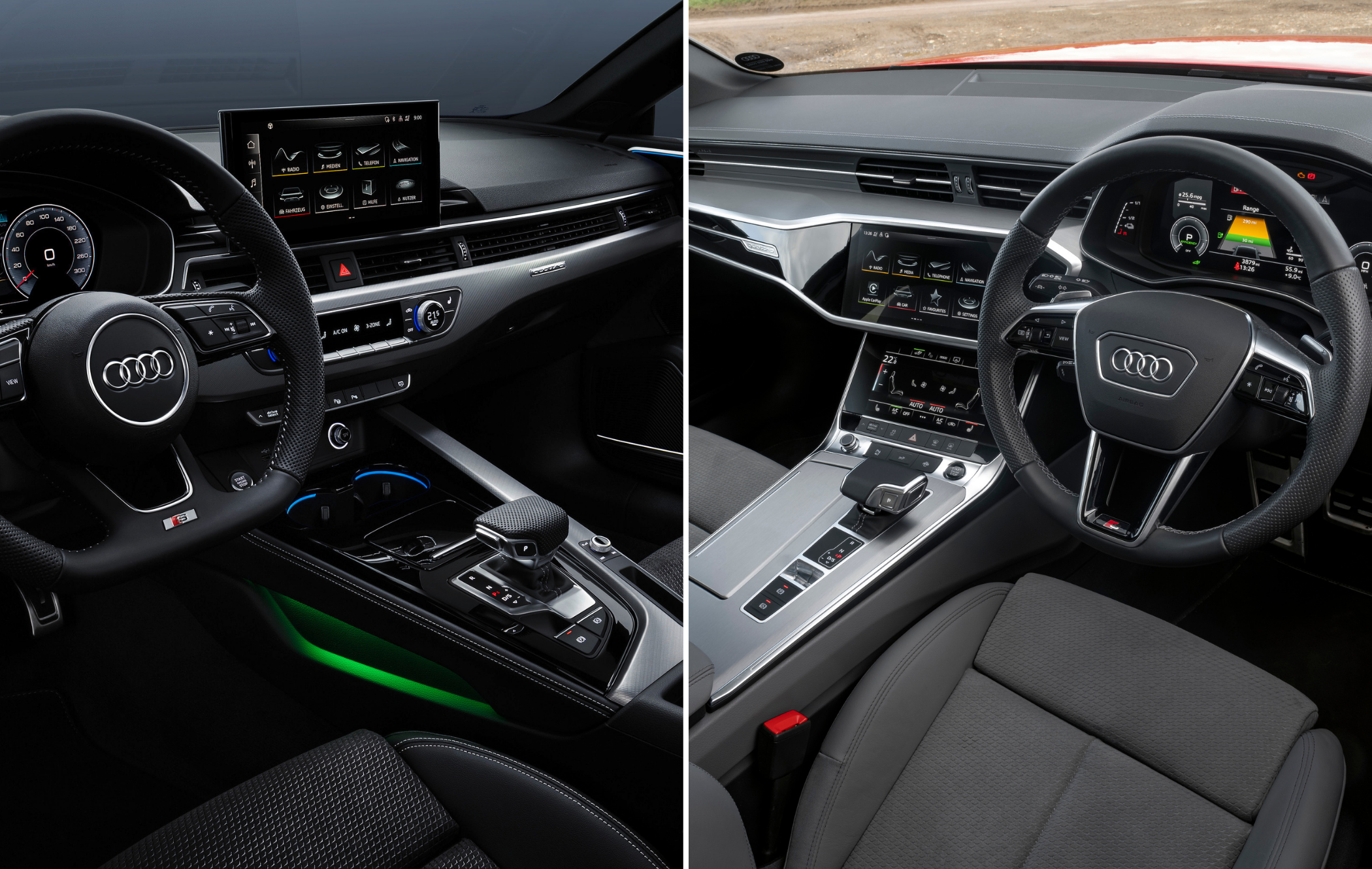 A comparison of the Audi A5 and A6 interior