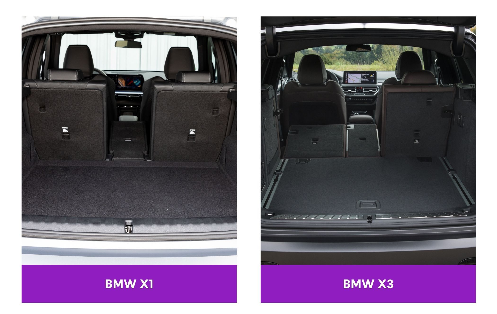 A comparison of the boot space and practicality in the BMW X1 and X3 models