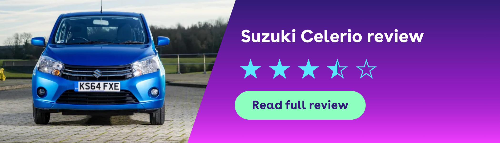 Blue Suzuki Celerio review banner