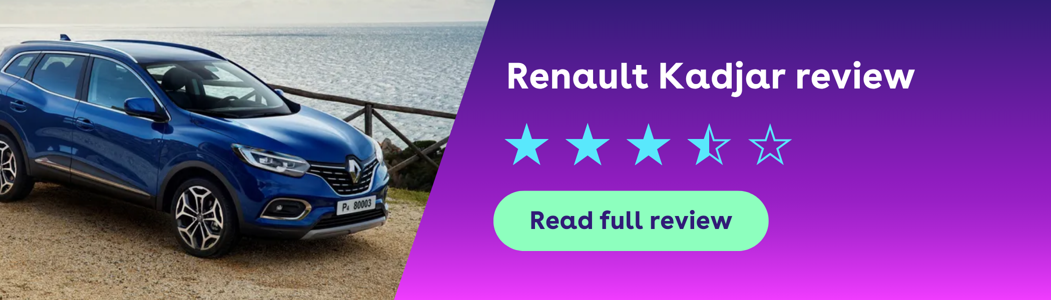 Blue Renault Kadjar review banner