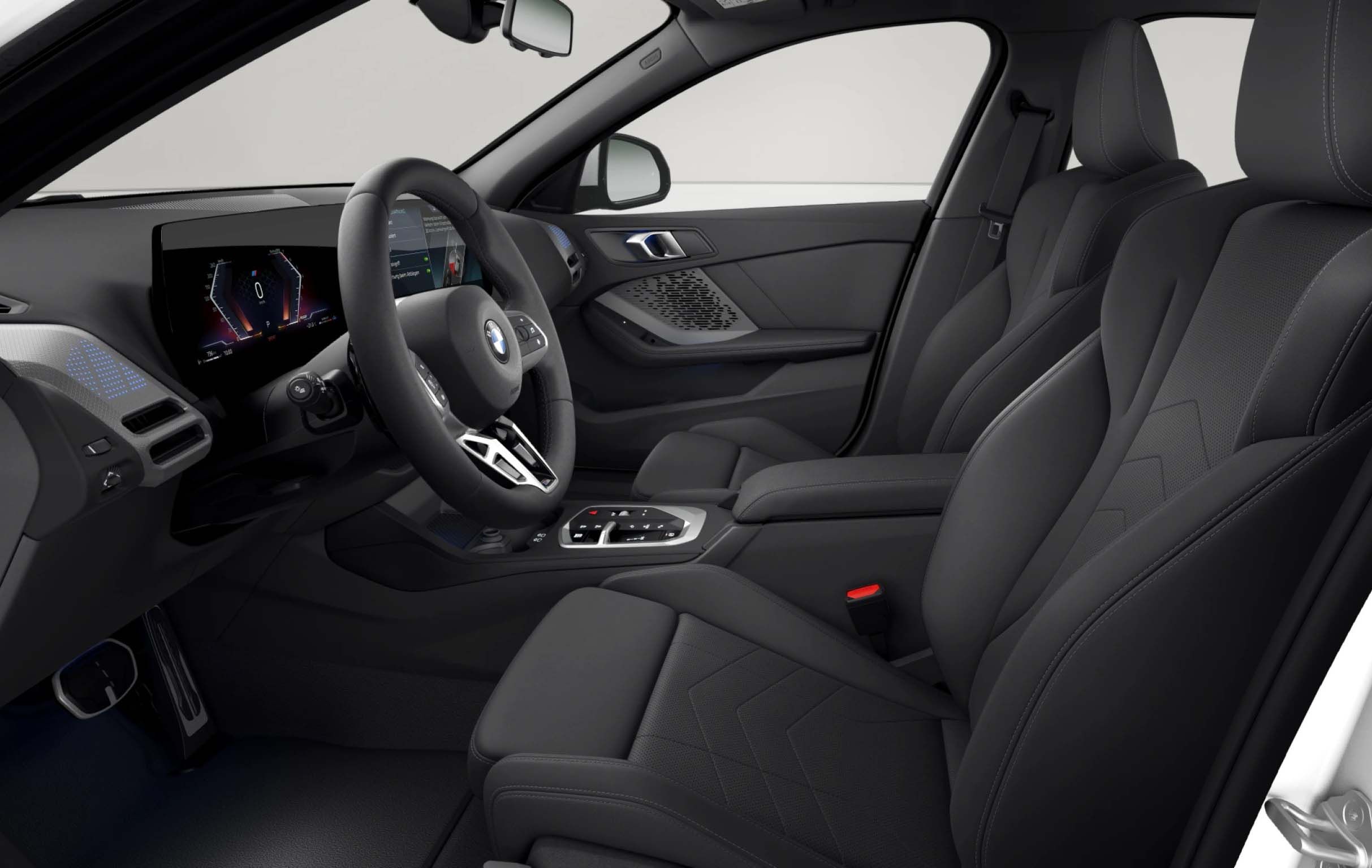 BMW 1 Series interior finished in Veganza perforated Black