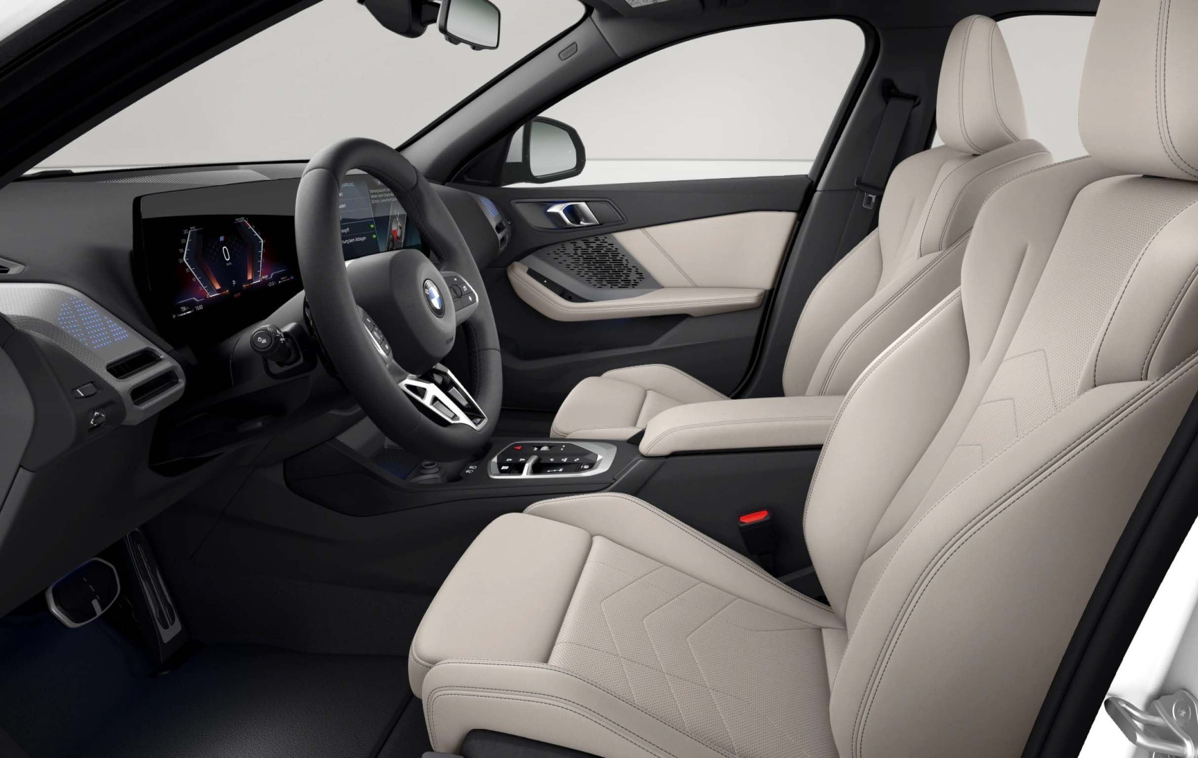 BMW 1 Series interior finished in Veganza perforated Oyster