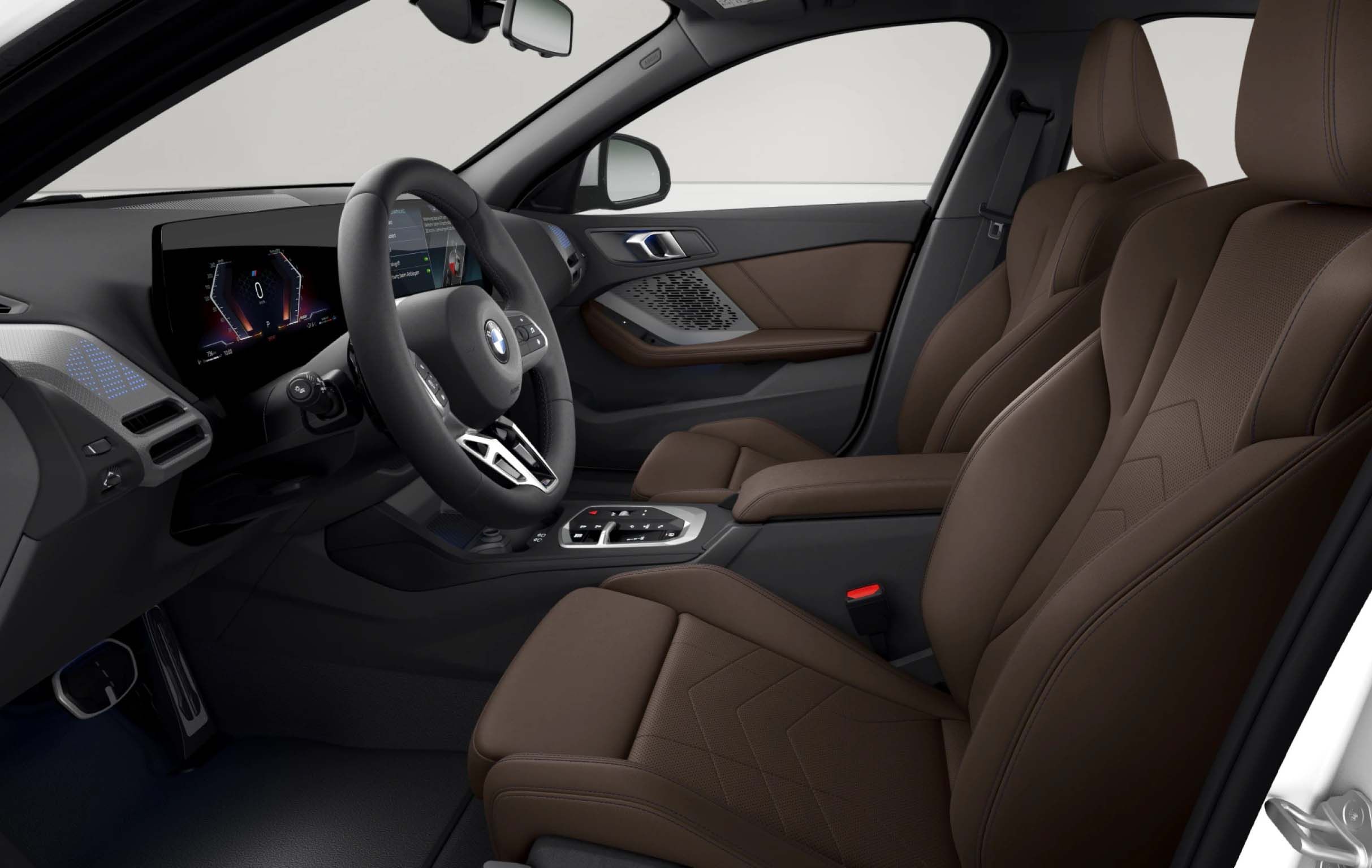 BMW 1 Series interior finished in Veganza perforated Mocha