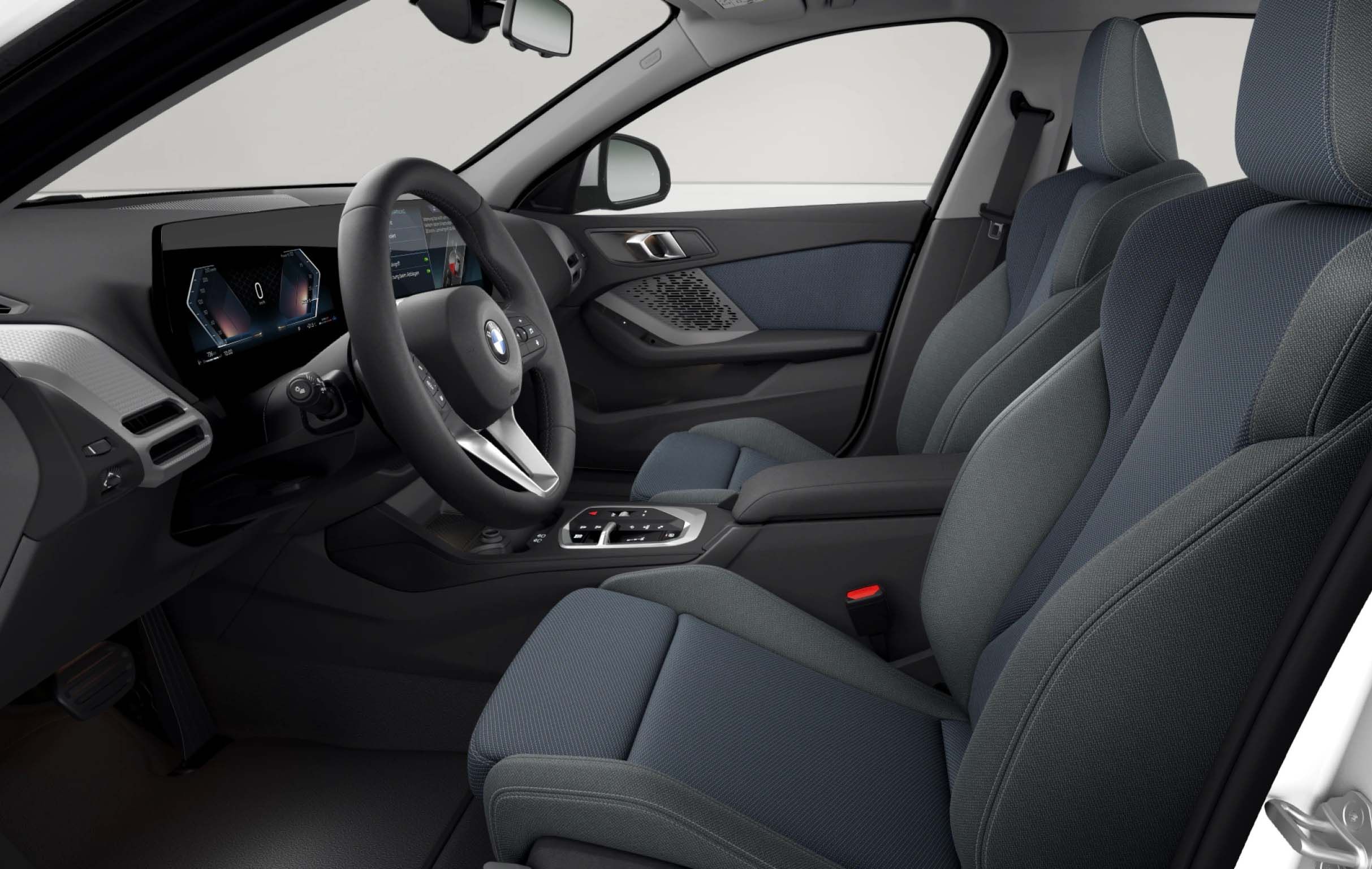 BMW 1 Series interior finished in Econeer Bicolour Blue