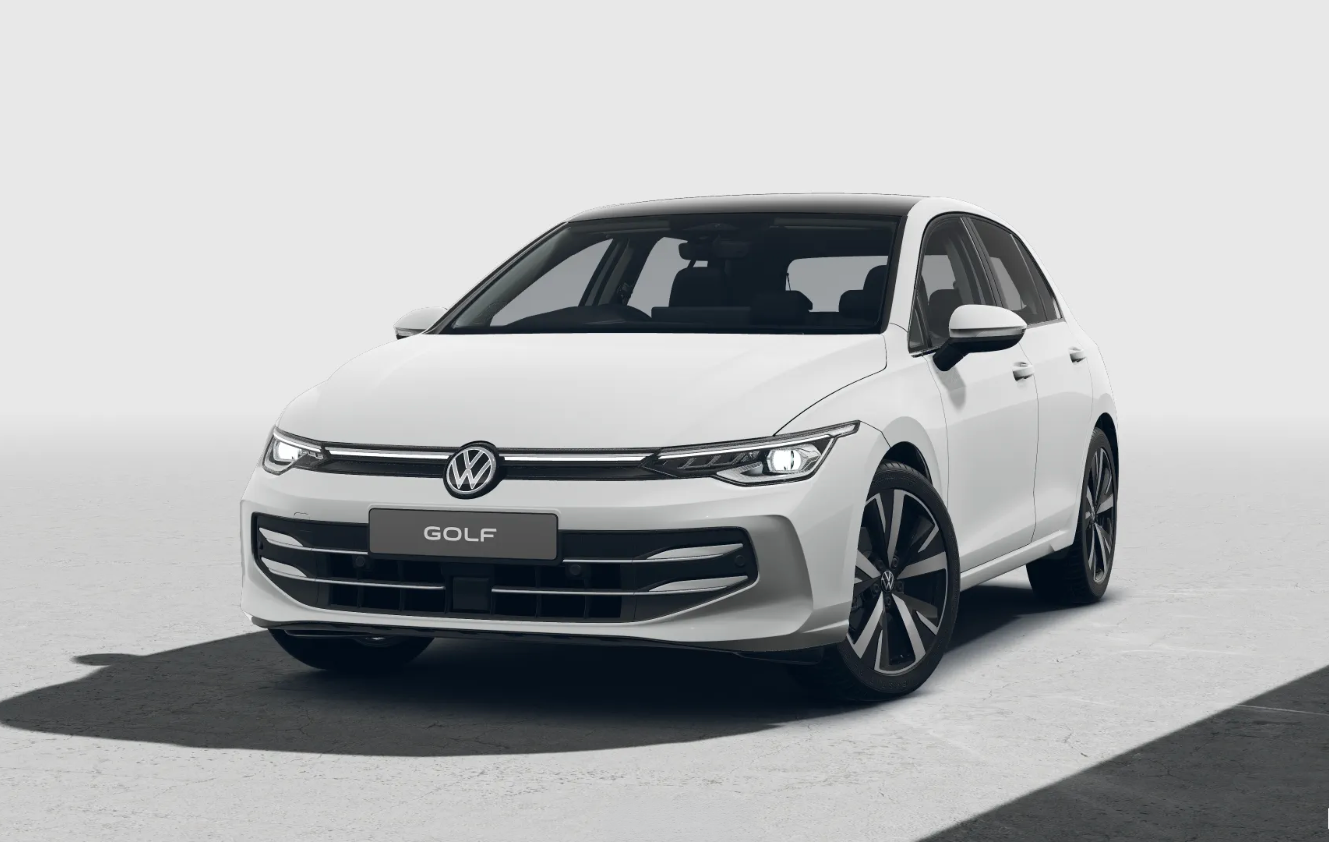 VW Golf in Pure White Black