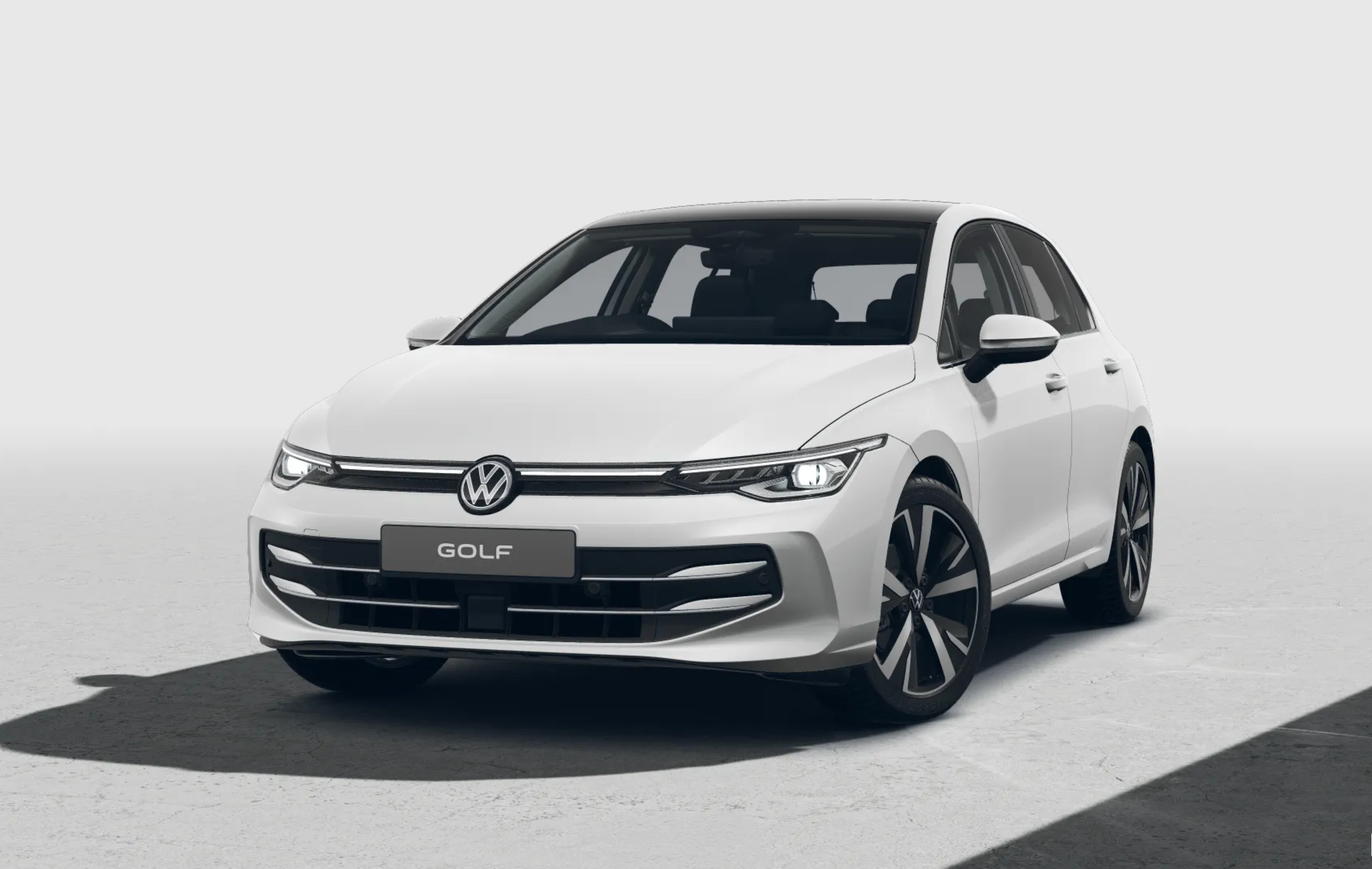 VW Golf in Oryx White Black