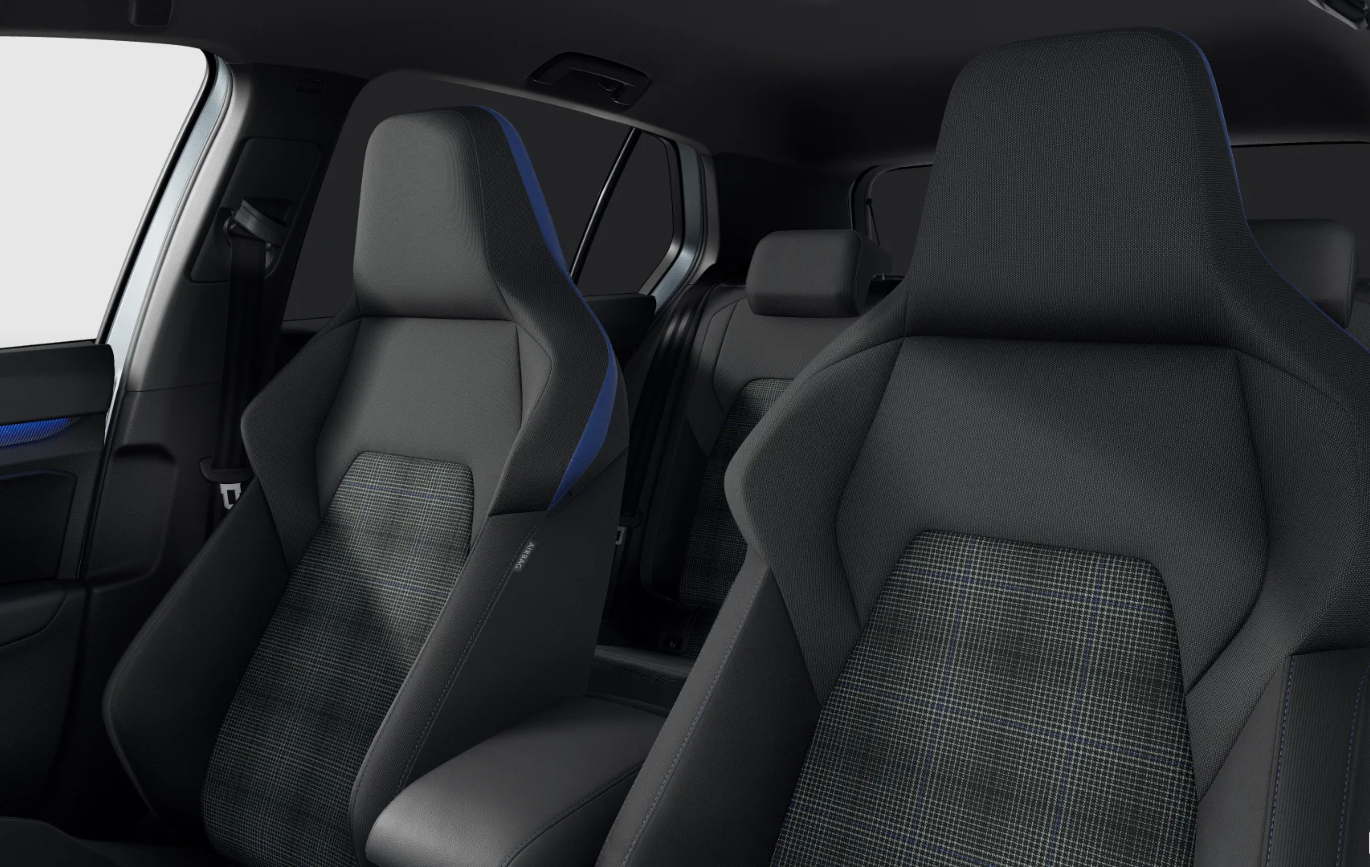 VW Golf interior finished in Soul-Black - Blue