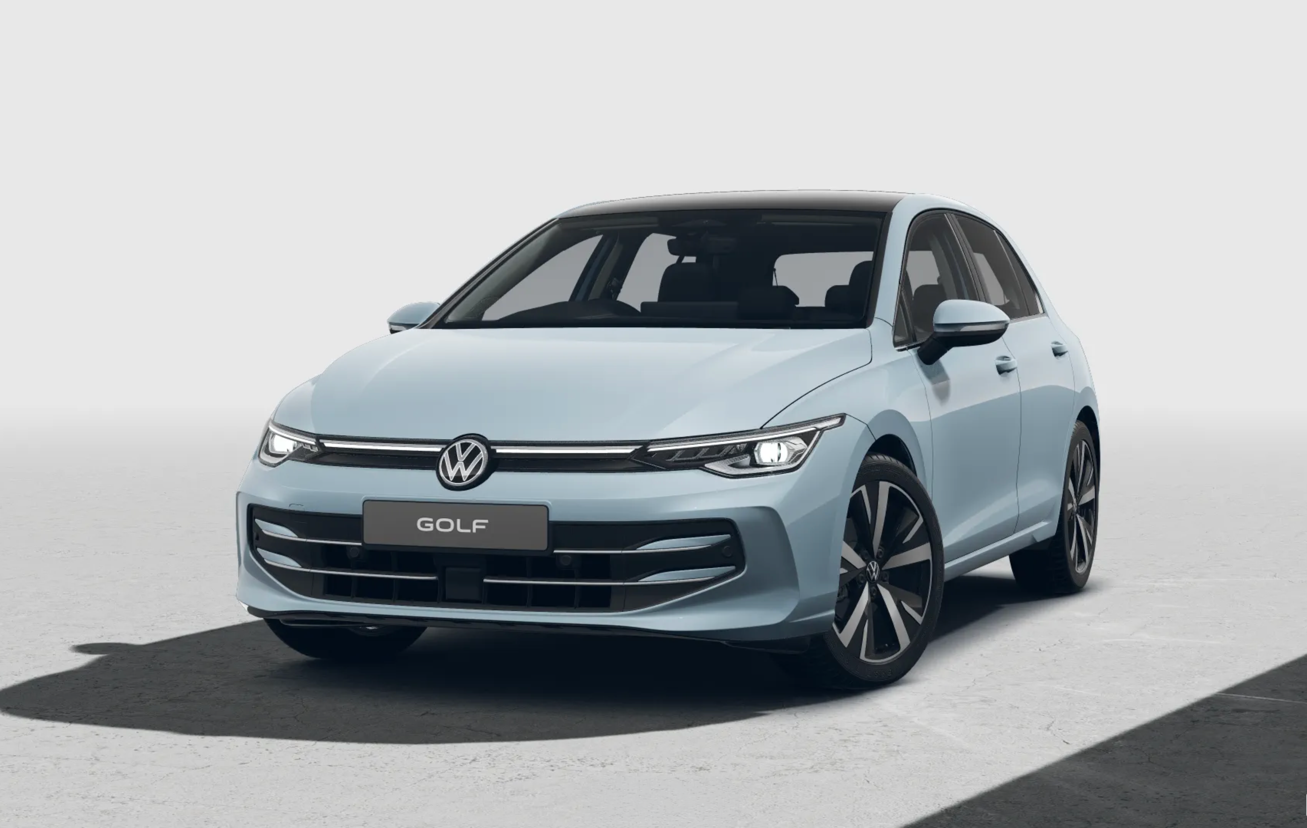 VW Golf in Crystal Ice Blue Black