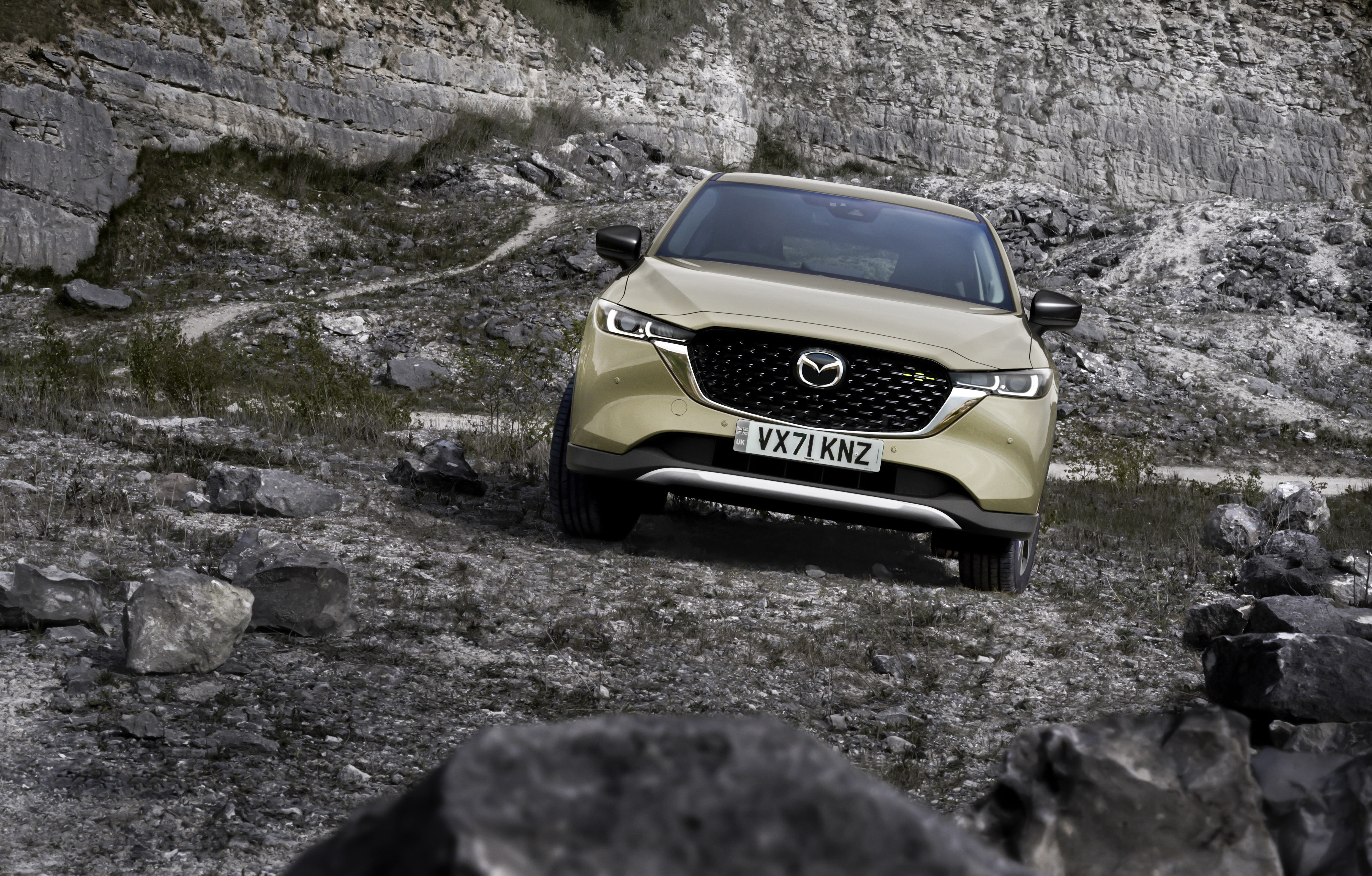 gold mazda cx5 front