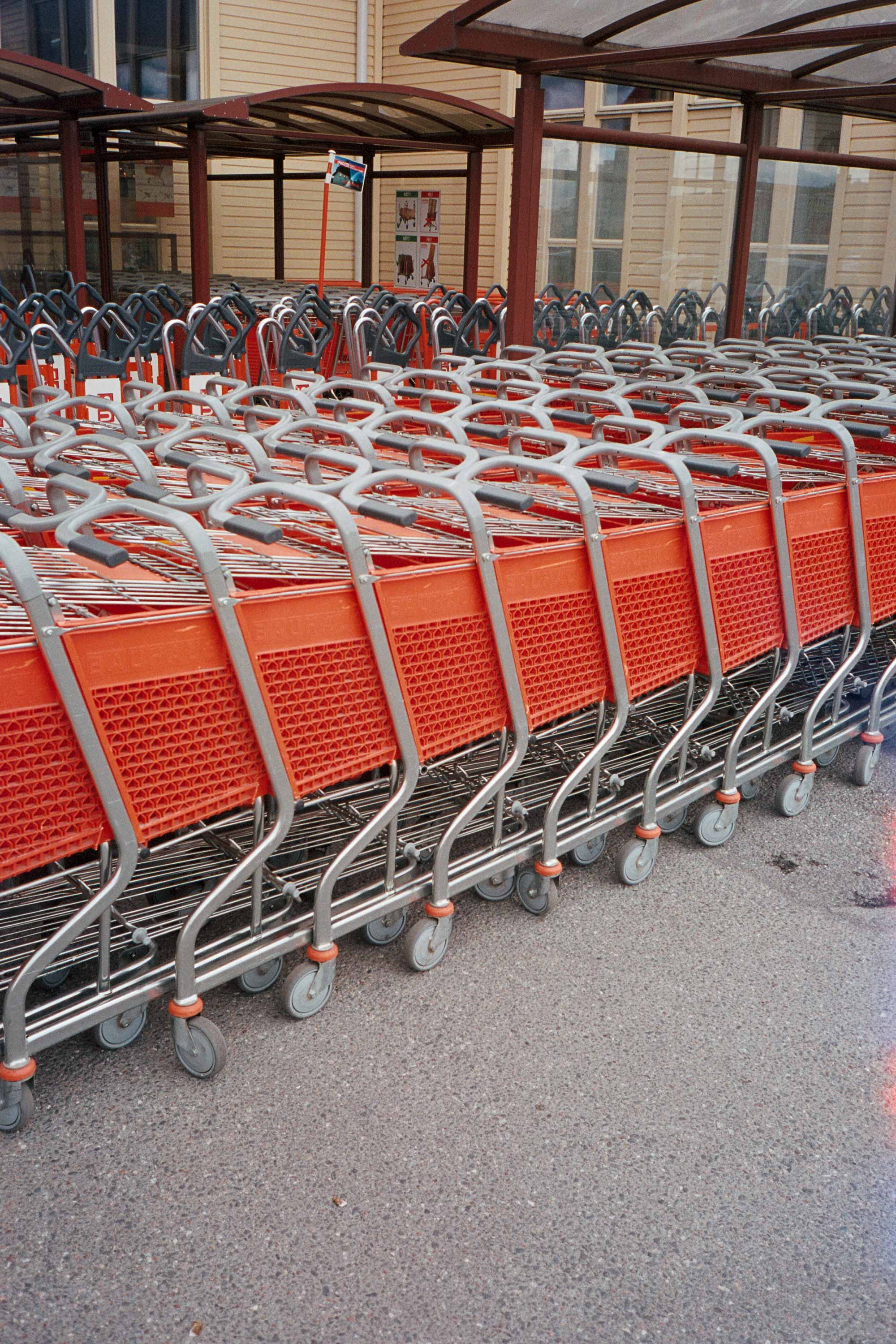 Safety cones on concrete