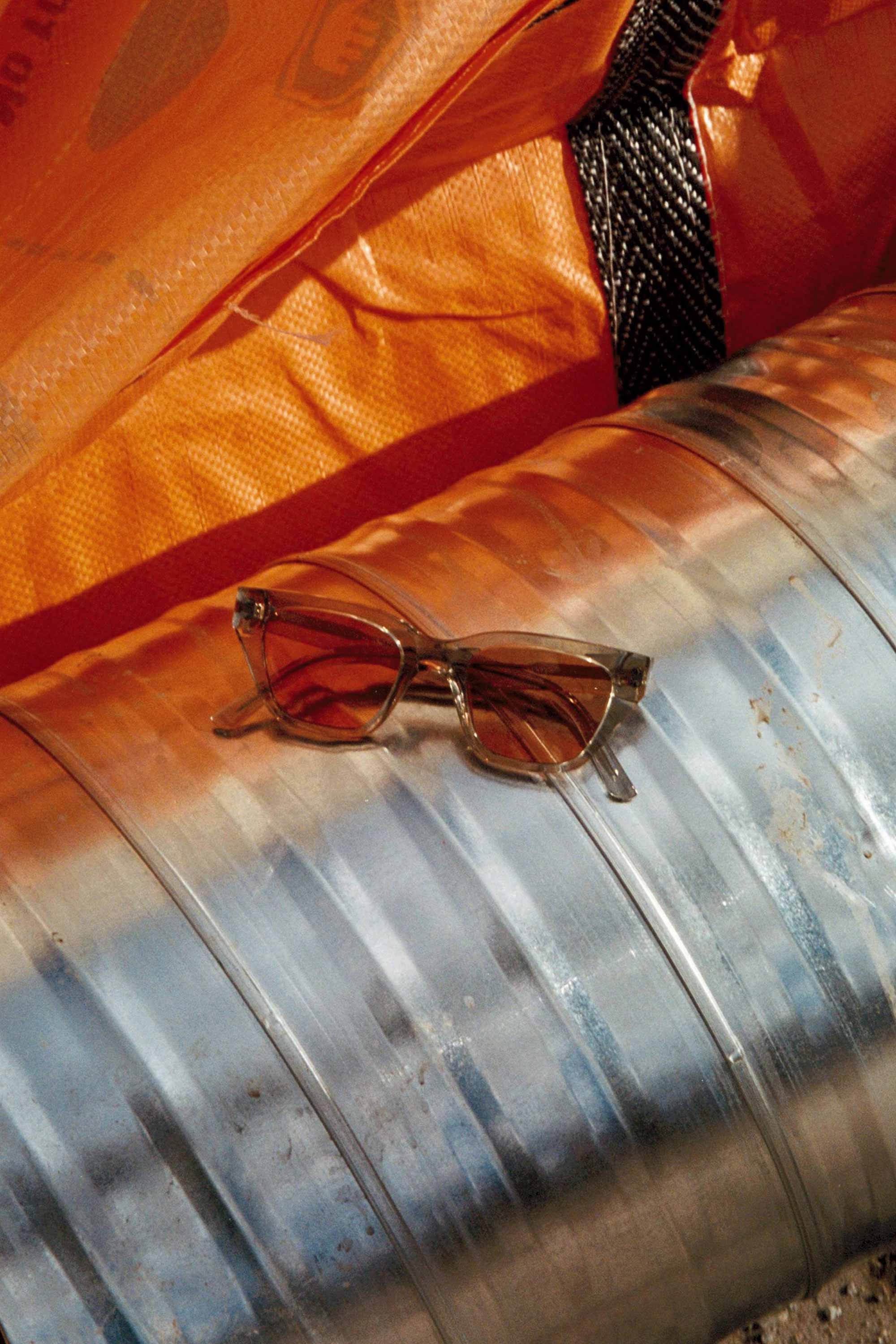 Safety cones on concrete