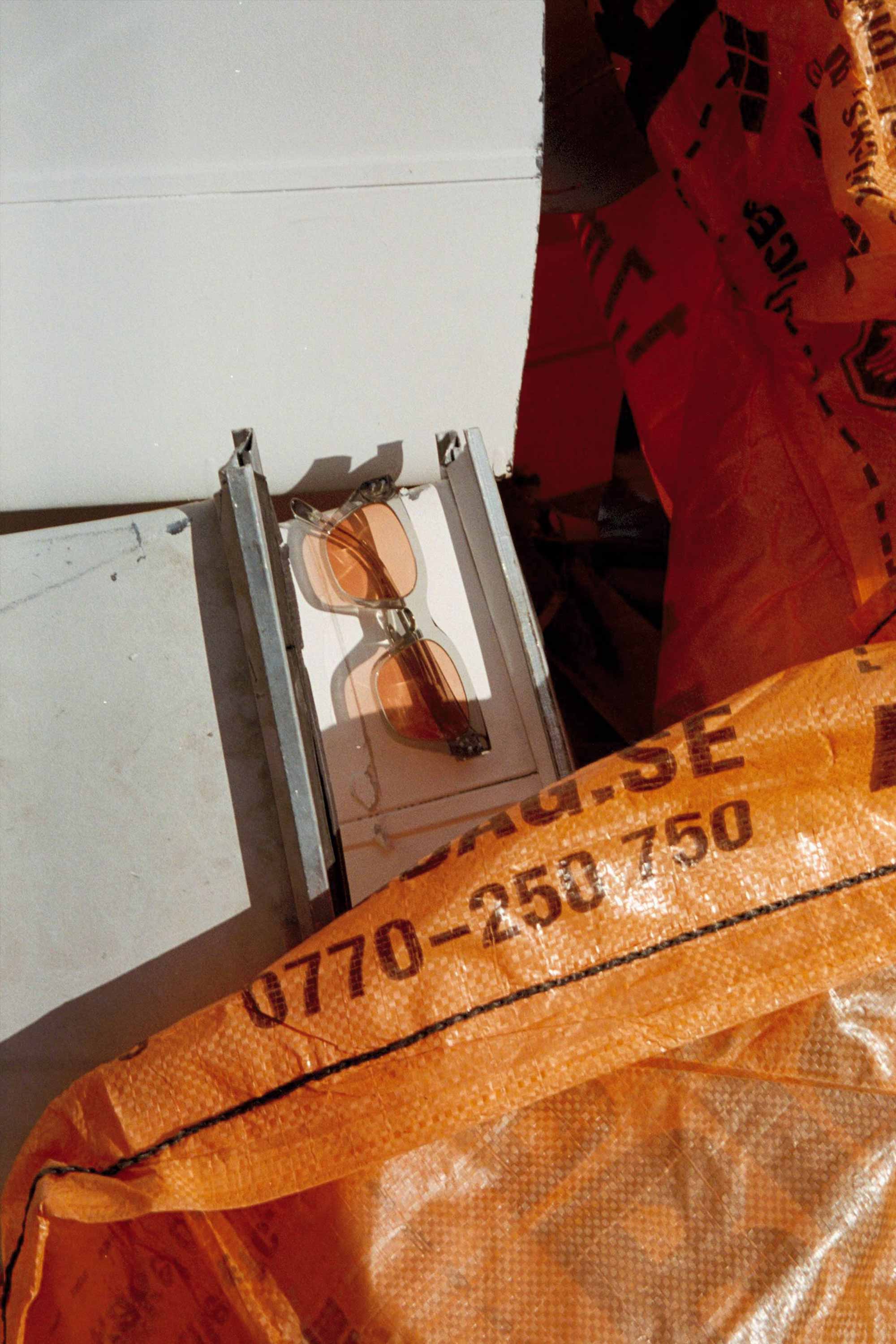 Safety cones on concrete