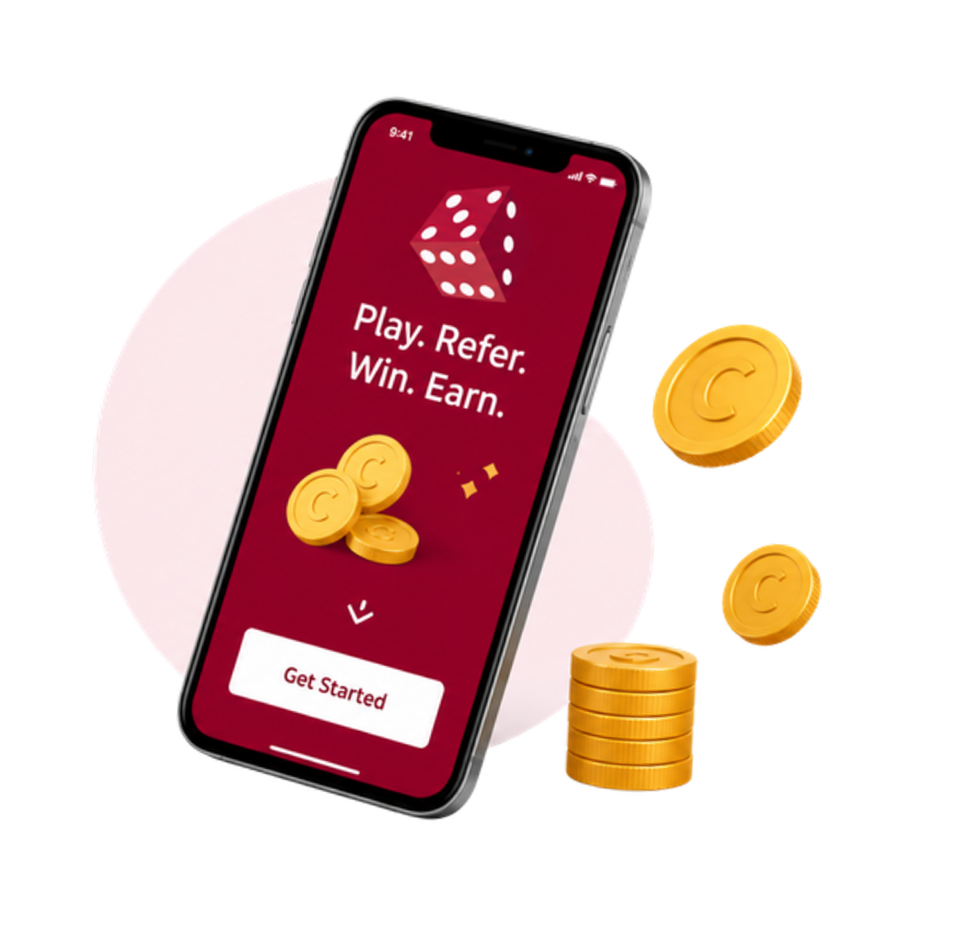 CliquePrize app mockup