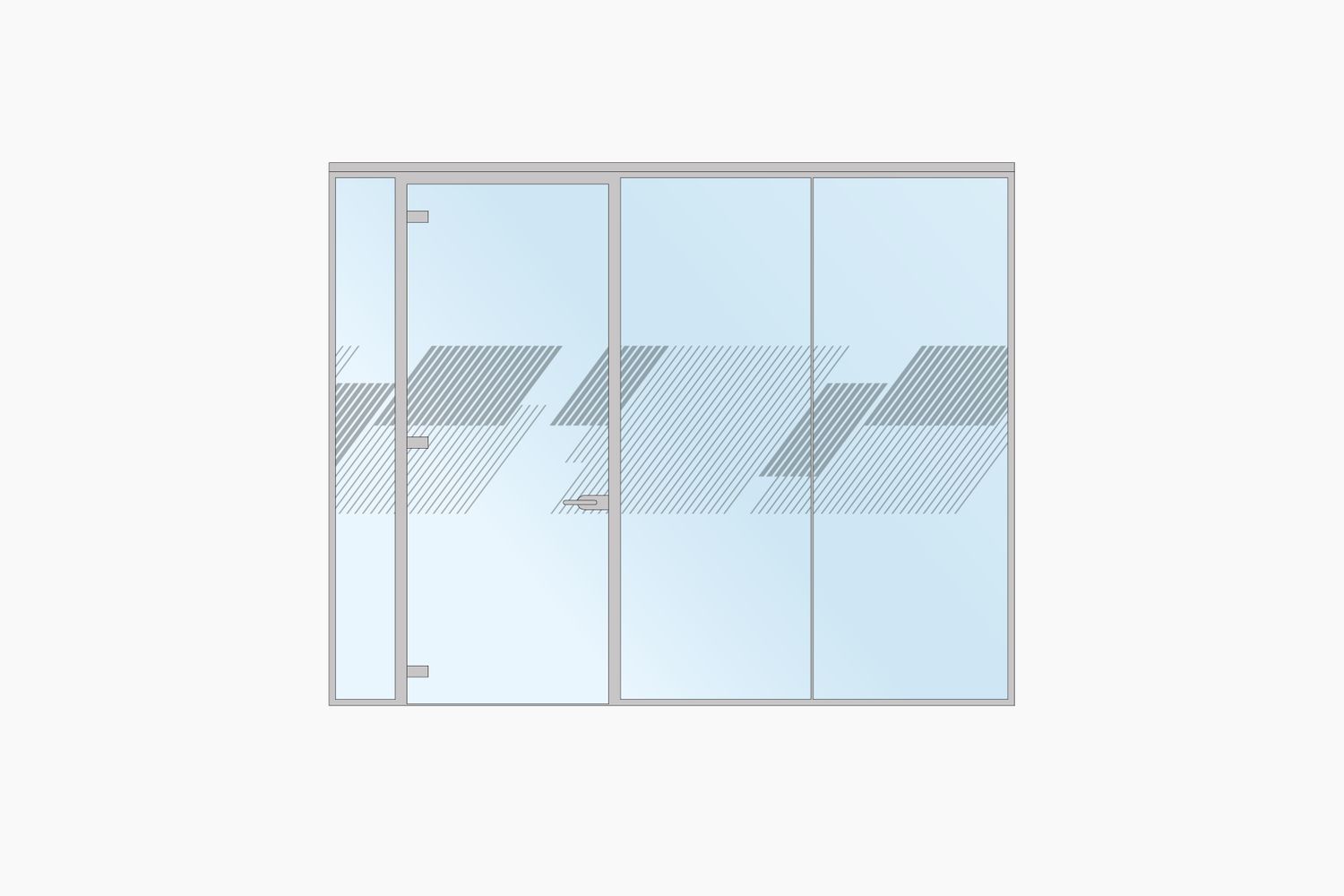 A Glyhpics design of an office glass manifestation