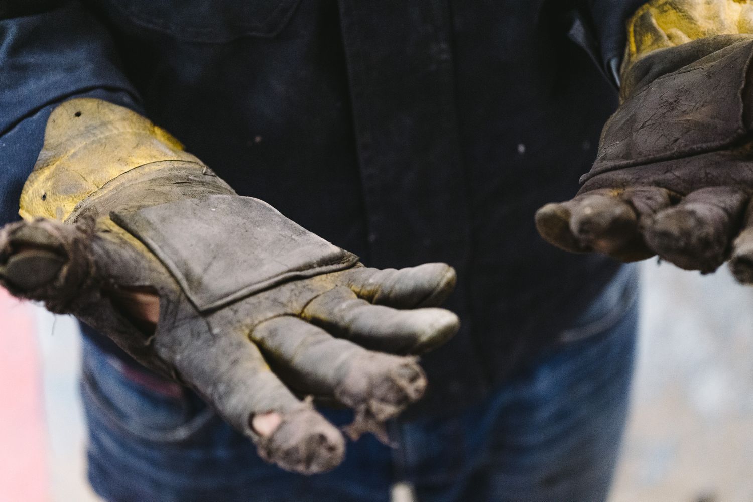 Ben Radcliffe's working gloves