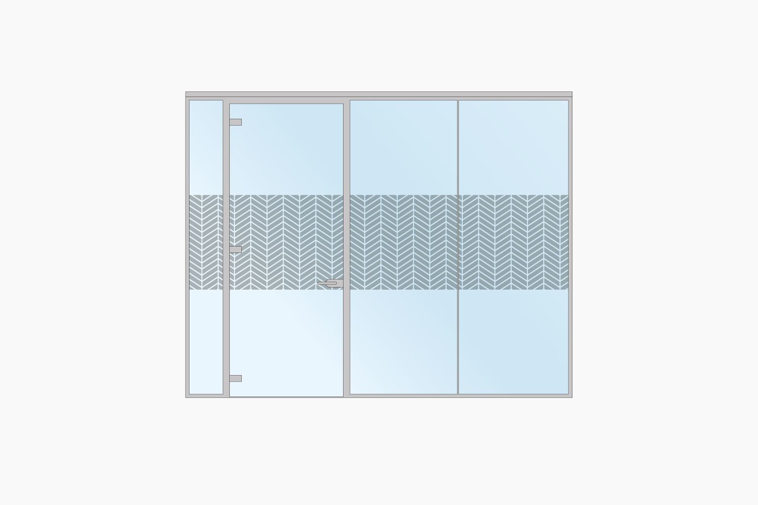 A window manifestation, designed for an office space