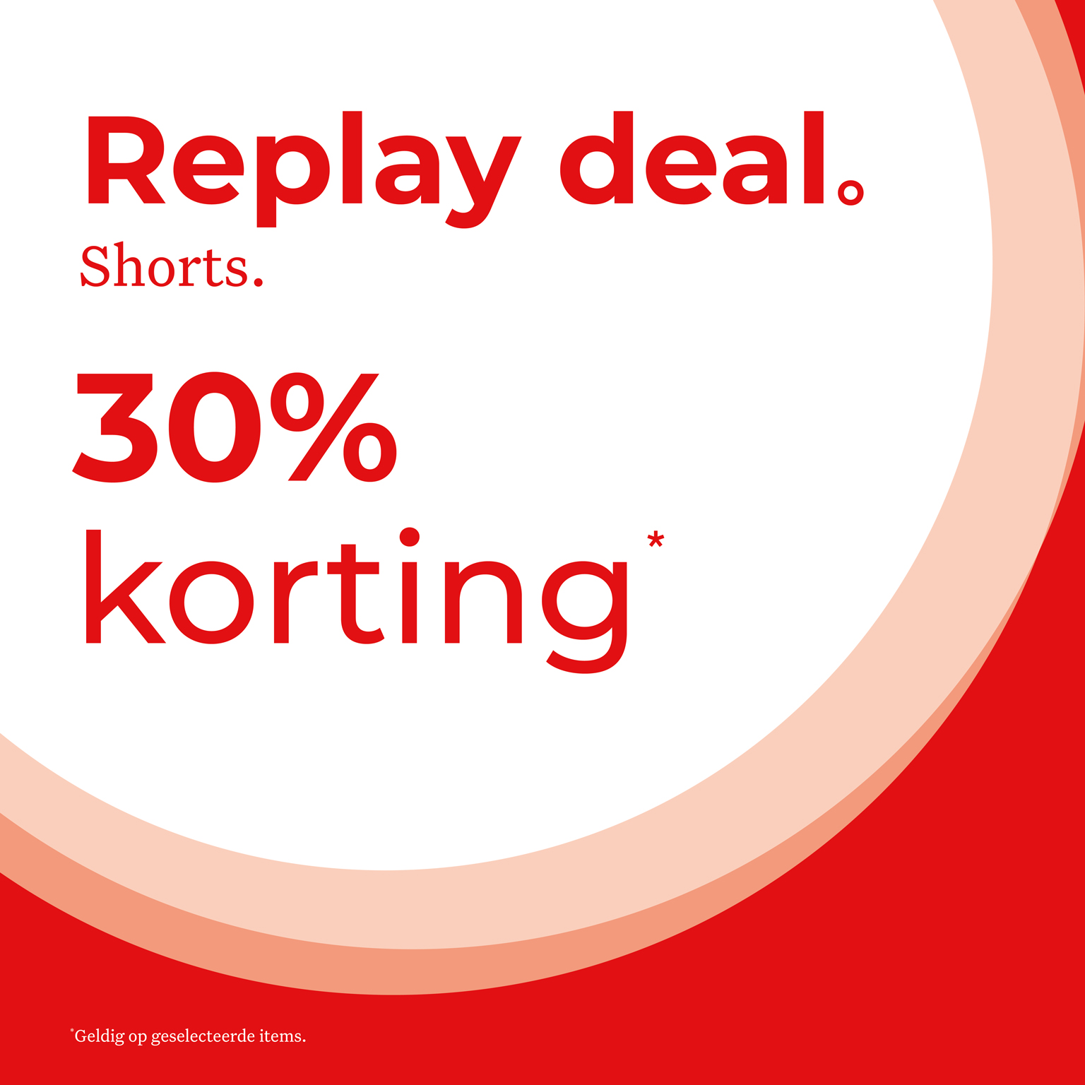 Replay deal shorts 30% korting
