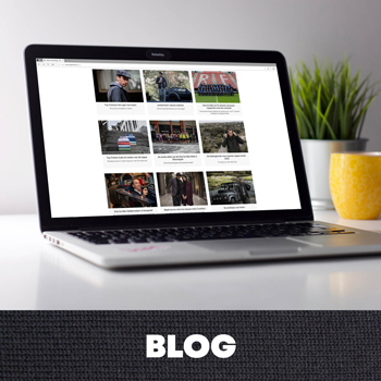 Laptop met Only for Men blog op het scherm