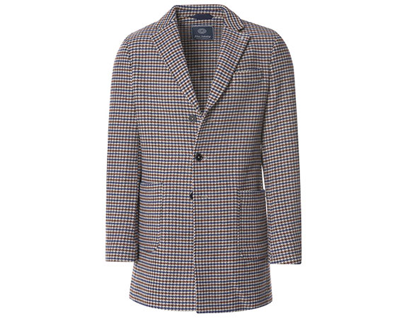 blue industry mantel jas ruit