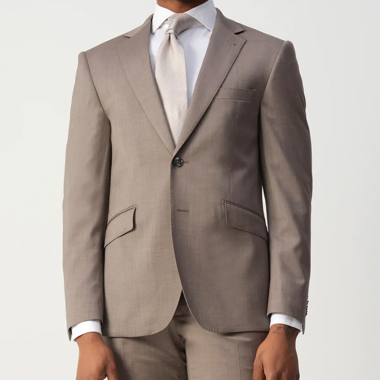 Close-up van beige Recall pak