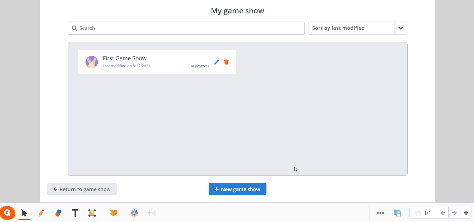 Creating a Gynzy Game Show create gynzy game show
