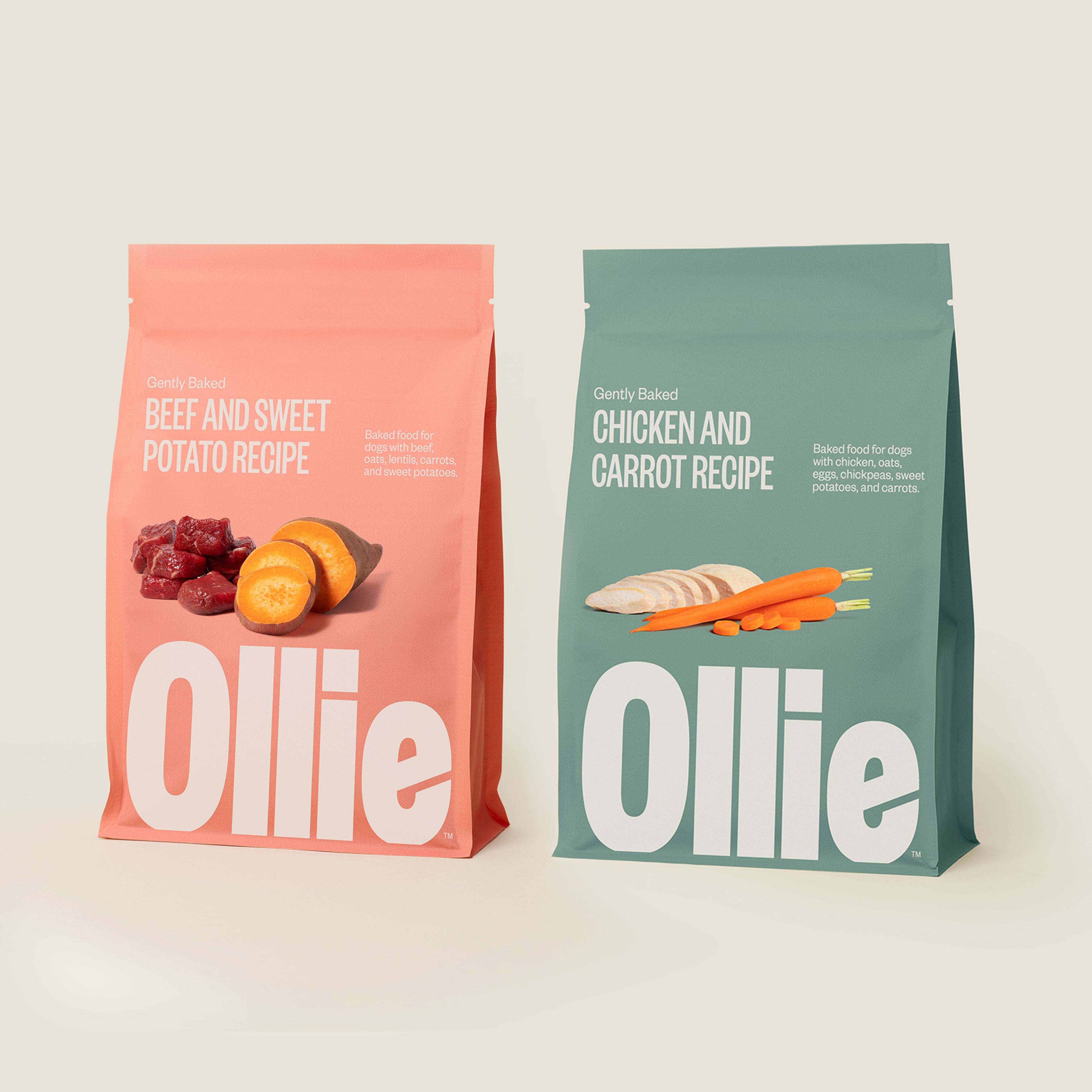 Ollie baked food bags