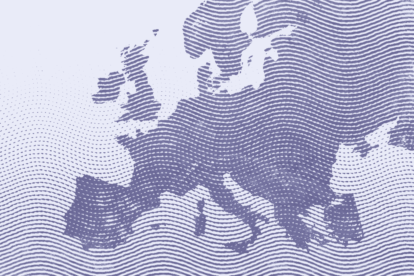 Europa-Karte, lila unterlegt