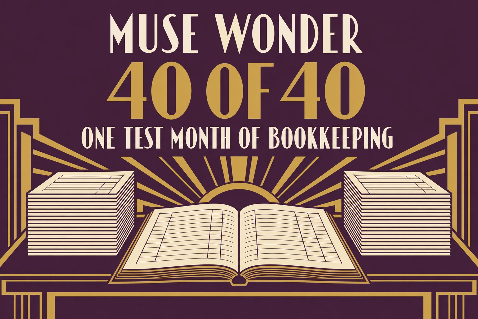 Meta Muse Wonder for small business bookkeeping: 40 of 40 on our test month