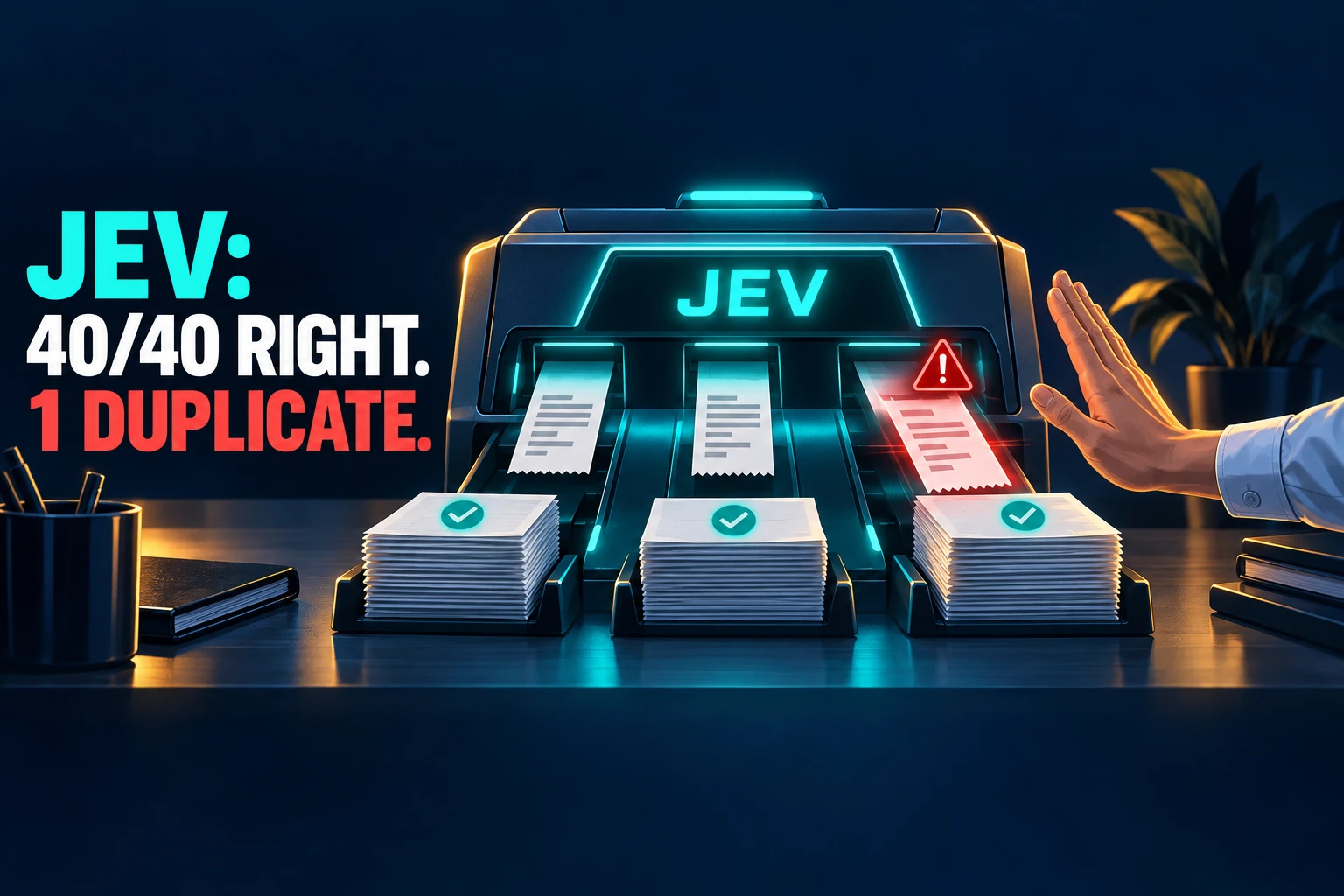 Jev AI for small business bookkeeping: we tested TypeSafe's decision model on 40 QuickBooks transactions